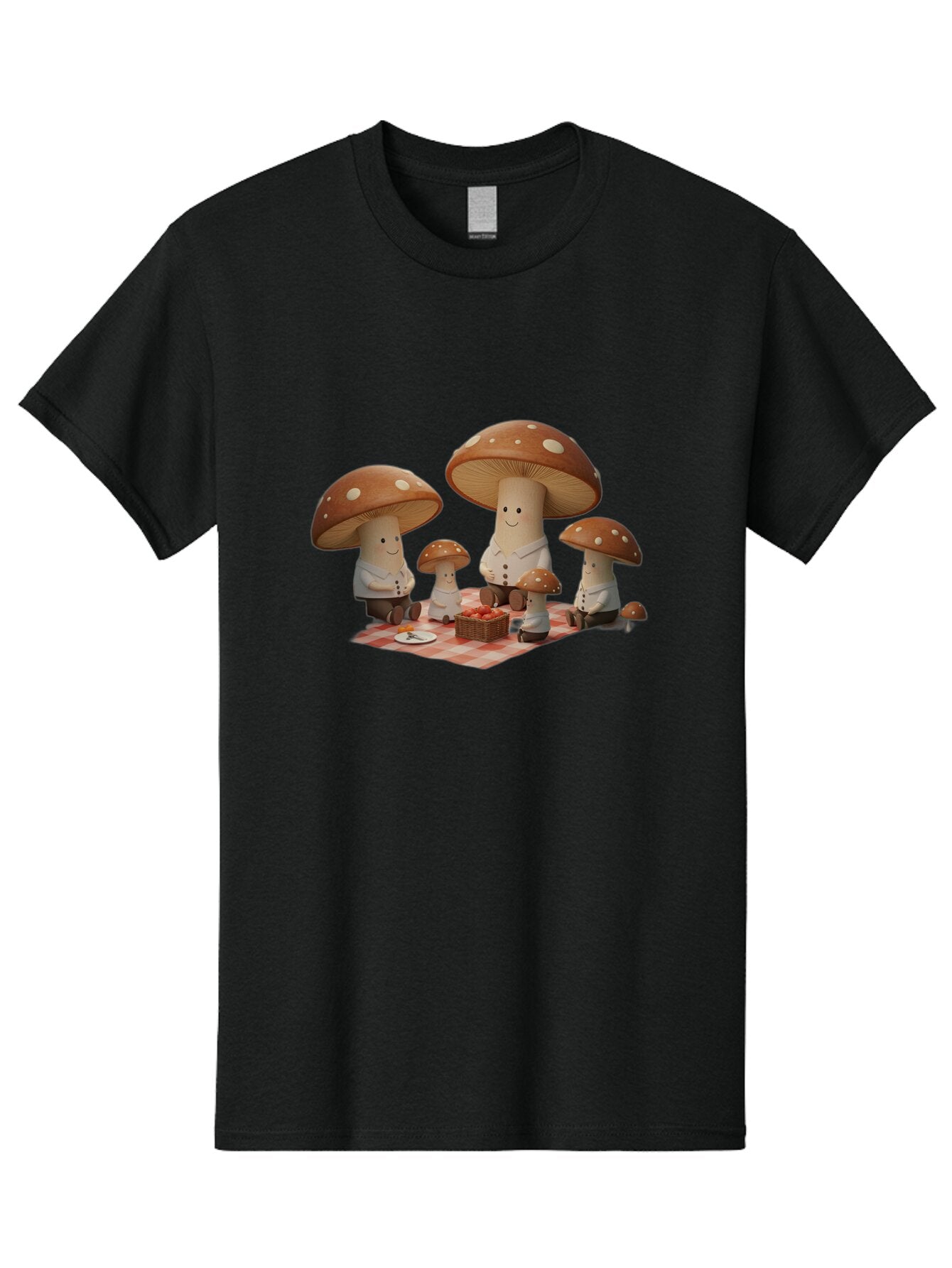 Mushroom-Family-Picnic Men'S Graphic Tee, 100% Cotton, Comfortable Casual Summer Wear, Machine Washable, Vintage Camera, Old Camera, Antique Camera, Black Camera, Classic Photography, Photography Equipment, Nostalgic Device, Film Camera, Bam963 10
