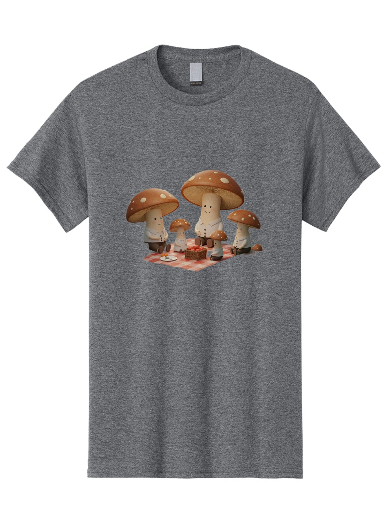 Mushroom-Family-Picnic Men'S Graphic Tee, 100% Cotton, Comfortable Casual Summer Wear, Machine Washable, Vintage Camera, Old Camera, Antique Camera, Black Camera, Classic Photography, Photography Equipment, Nostalgic Device, Film Camera, Bam963 8