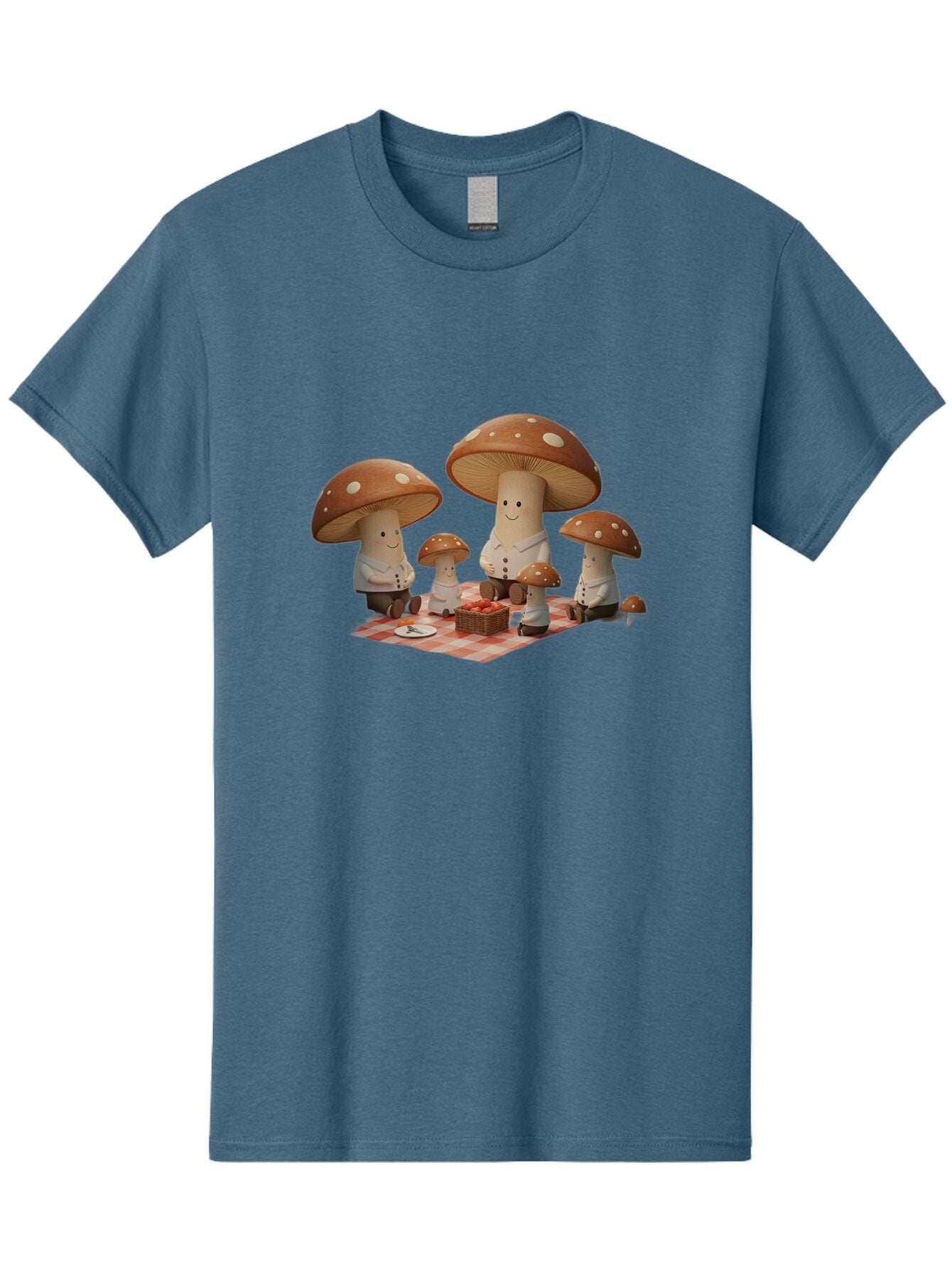 Mushroom-Family-Picnic Men'S Graphic Tee, 100% Cotton, Comfortable Casual Summer Wear, Machine Washable, Vintage Camera, Old Camera, Antique Camera, Black Camera, Classic Photography, Photography Equipment, Nostalgic Device, Film Camera, Bam963