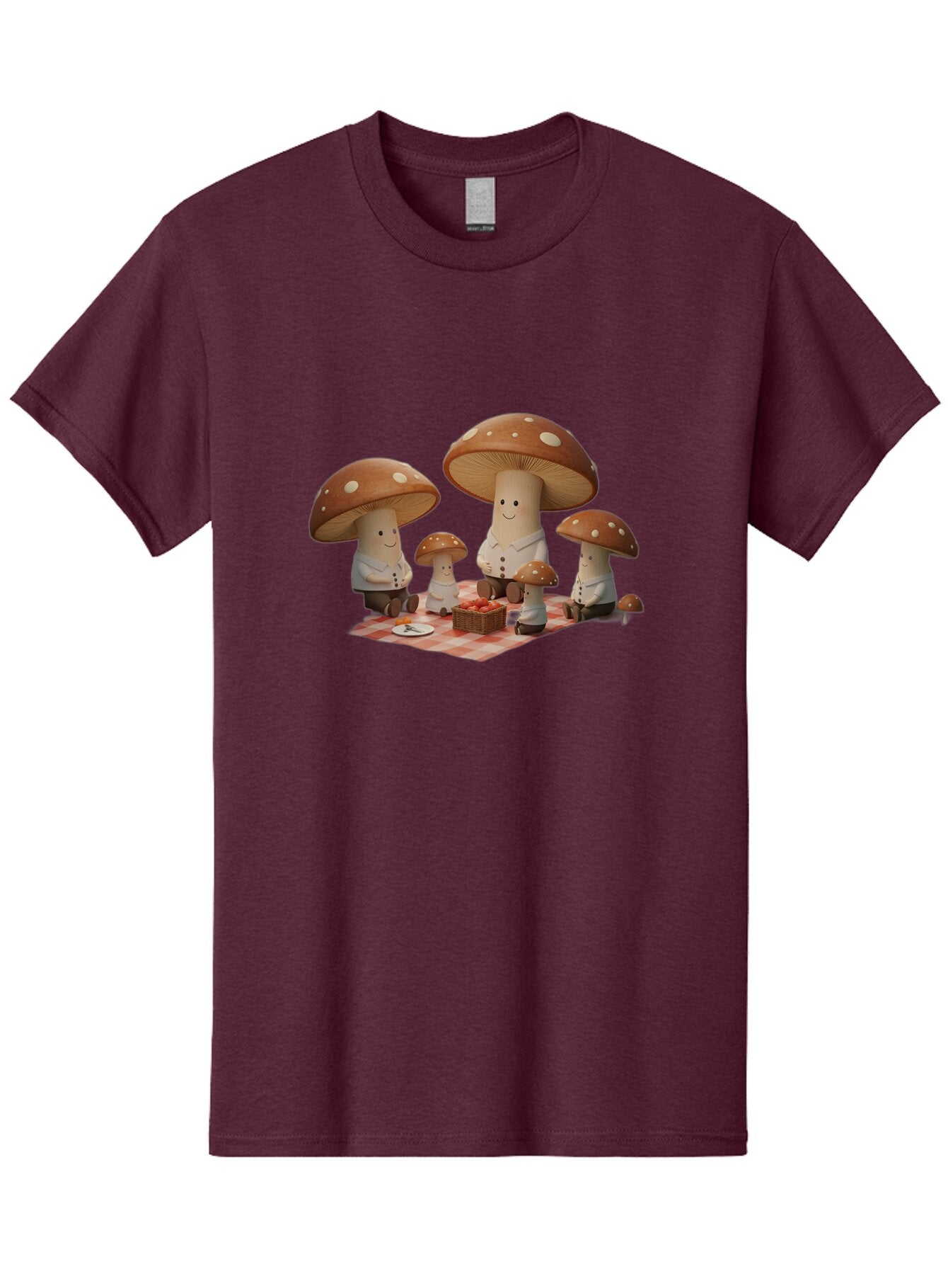 Mushroom-Family-Picnic Men'S Graphic Tee, 100% Cotton, Comfortable Casual Summer Wear, Machine Washable, Vintage Camera, Old Camera, Antique Camera, Black Camera, Classic Photography, Photography Equipment, Nostalgic Device, Film Camera, Bam963 6