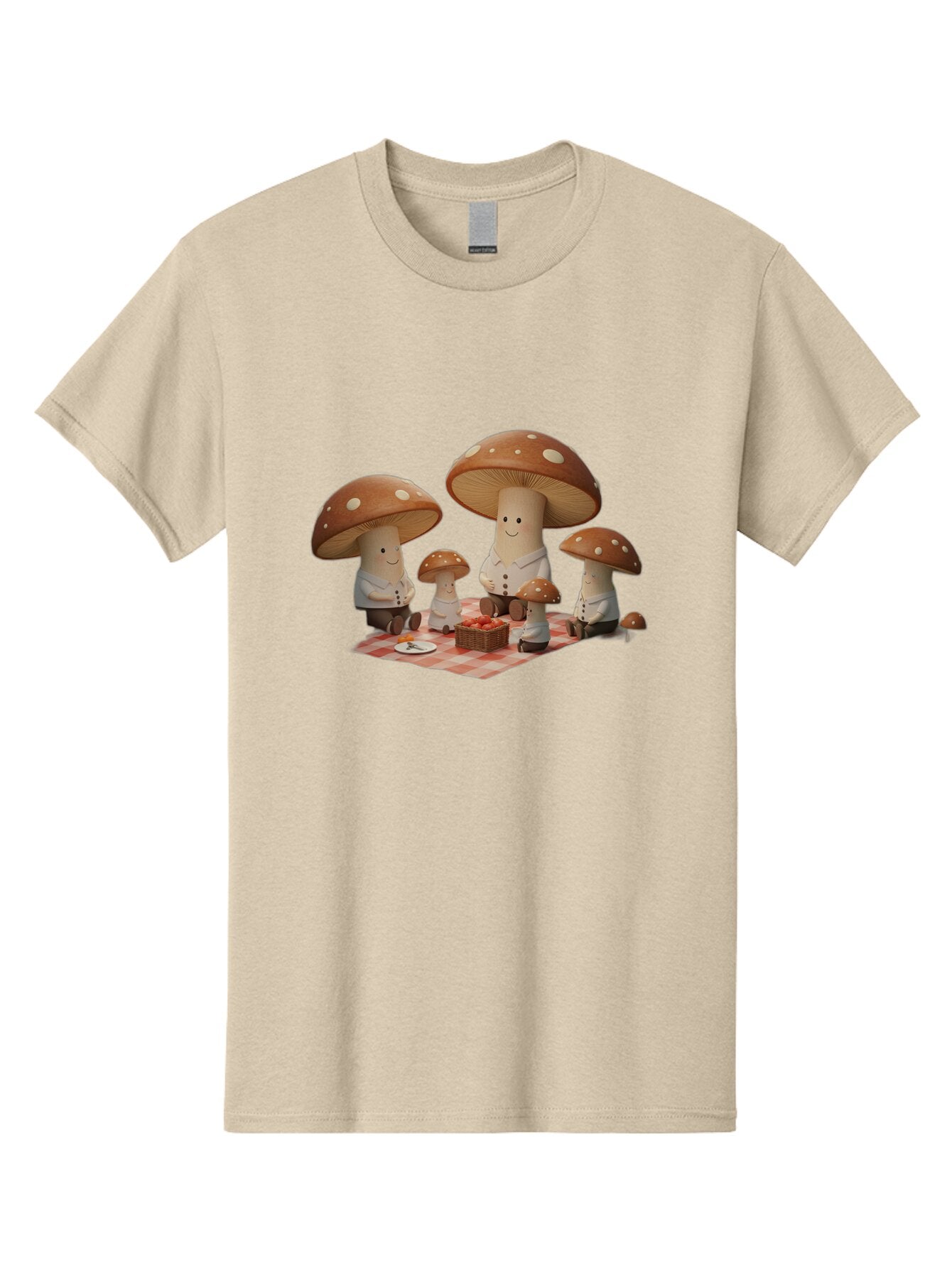 Mushroom-Family-Picnic Men'S Graphic Tee, 100% Cotton, Comfortable Casual Summer Wear, Machine Washable, Vintage Camera, Old Camera, Antique Camera, Black Camera, Classic Photography, Photography Equipment, Nostalgic Device, Film Camera, Bam963 7