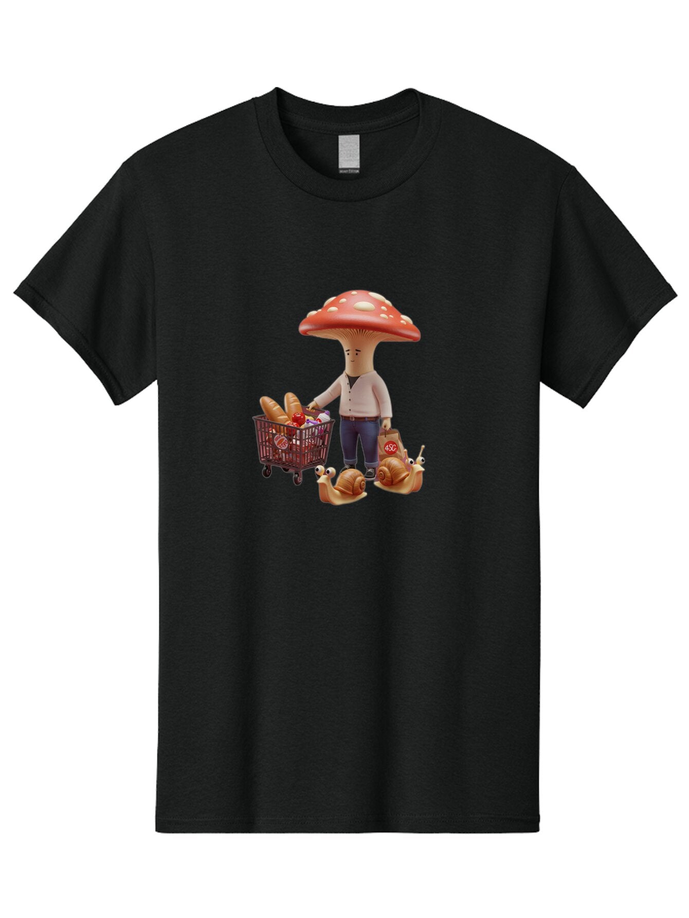 Mushroom-Head-Grocery-Shopper Men'S Graphic Tee, 100% Cotton, Comfortable Casual Summer Wear, Machine Washable, Vintage Camera, Old Camera, Antique Camera, Black Camera, Classic Photography, Photography Equipment, Nostalgic Device, Bam964 4