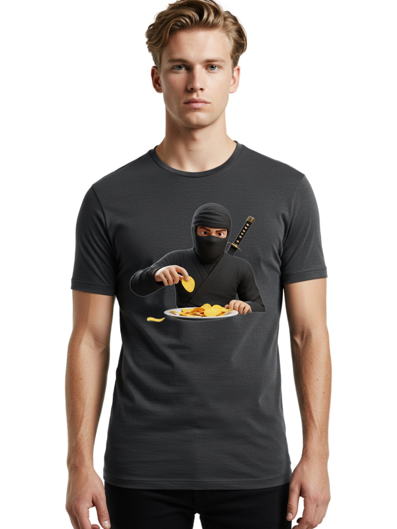 Ninja-Eating-Chips Men'S Graphic Tee, 100% Cotton, Comfortable Casual Summer Wear, Machine Washable, Vintage Camera, Old Camera, Antique Camera, Black Camera, Classic Photography, Photography Equipment, Nostalgic Device, Film Camera, Bam983 23
