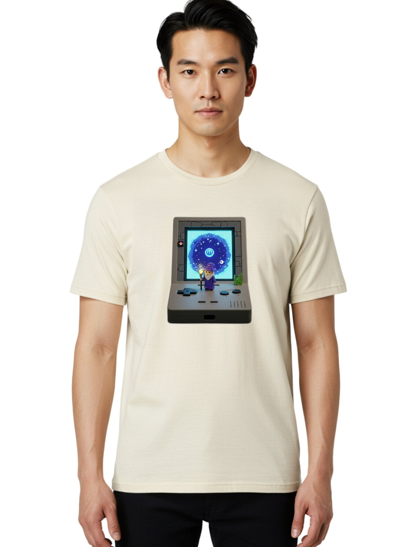 Nintendo-Game-Boy Men'S Graphic Tee, 100% Cotton, Comfortable Casual Summer Wear, Machine Washable, Vintage Camera, Old Camera, Antique Camera, Black Camera, Classic Photography, Photography Equipment, Nostalgic Device, Film Camera, Camera Art Bam984 18