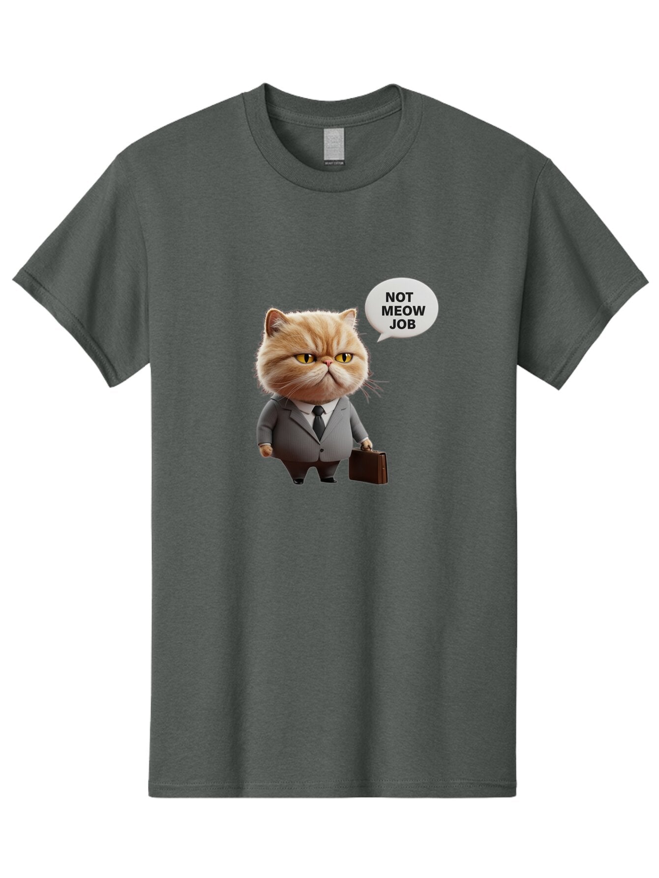 Not-Meow-Job-1 Men'S Graphic Tee, 100% Cotton, Comfortable Casual Summer Wear, Machine Washable, Vintage Camera, Old Camera, Antique Camera, Black Camera, Classic Photography, Photography Equipment, Nostalgic Device, Film Camera, Camera Art Bam986 4