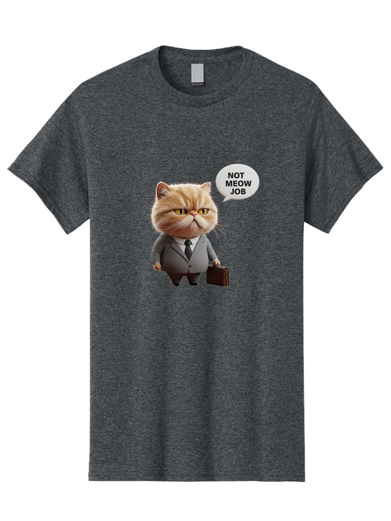 Not-Meow-Job-1 Men'S Graphic Tee, 100% Cotton, Comfortable Casual Summer Wear, Machine Washable, Vintage Camera, Old Camera, Antique Camera, Black Camera, Classic Photography, Photography Equipment, Nostalgic Device, Film Camera, Camera Art Bam986 5