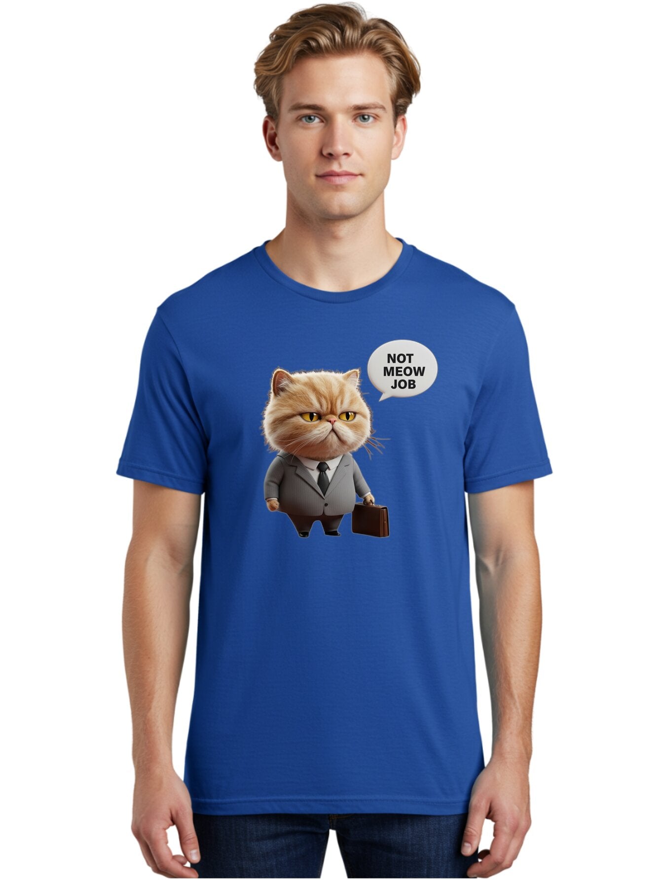 Not-Meow-Job-1 Men'S Graphic Tee, 100% Cotton, Comfortable Casual Summer Wear, Machine Washable, Vintage Camera, Old Camera, Antique Camera, Black Camera, Classic Photography, Photography Equipment, Nostalgic Device, Film Camera, Camera Art Bam986 30