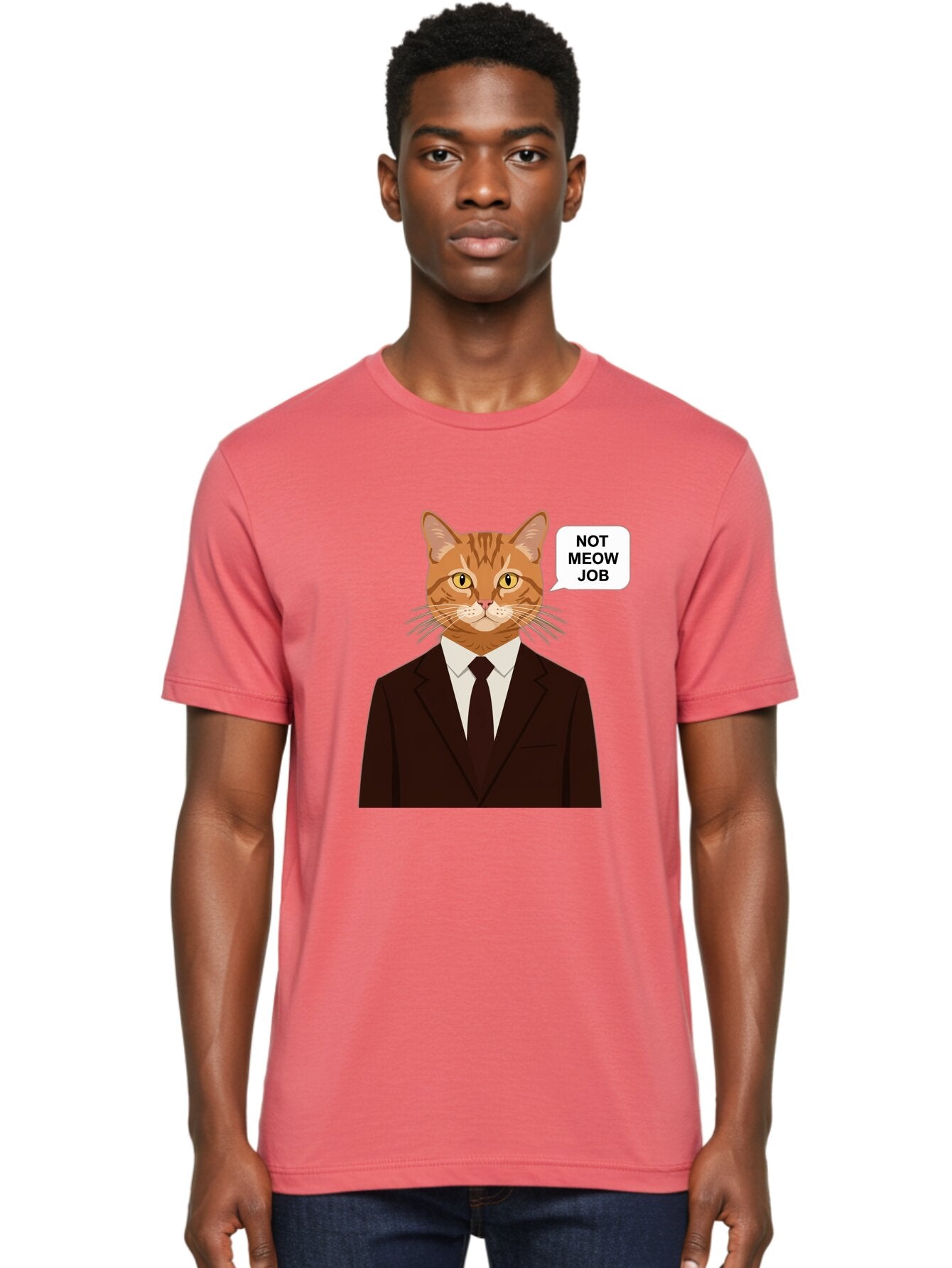 Not-Meow-Job-2 Men'S Graphic Tee, 100% Cotton, Comfortable Casual Summer Wear, Machine Washable, Vintage Camera, Old Camera, Antique Camera, Black Camera, Classic Photography, Photography Equipment, Nostalgic Device, Film Camera, Camera Art Bam987 26