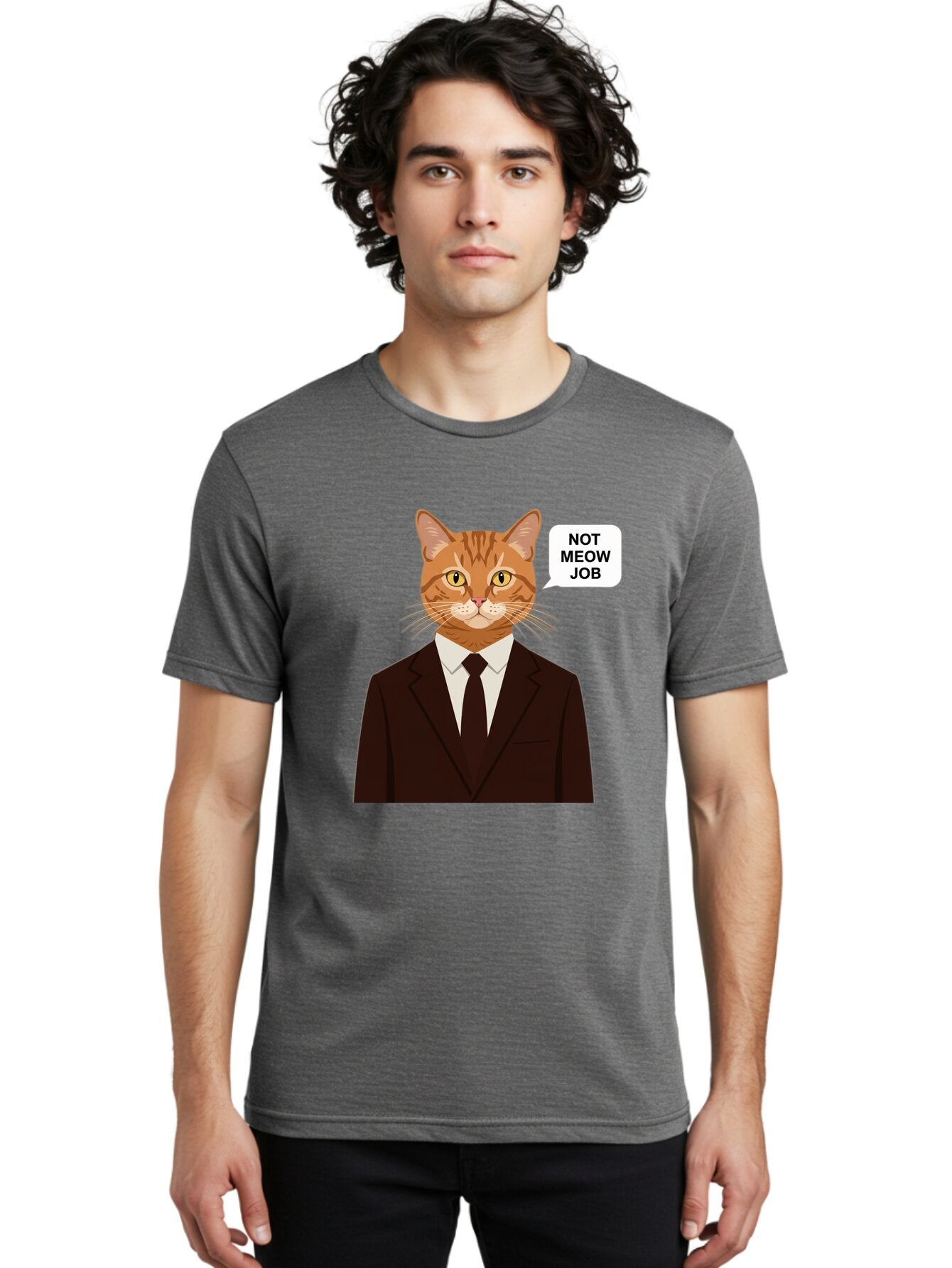 Not-Meow-Job-2 Men'S Graphic Tee, 100% Cotton, Comfortable Casual Summer Wear, Machine Washable, Vintage Camera, Old Camera, Antique Camera, Black Camera, Classic Photography, Photography Equipment, Nostalgic Device, Film Camera, Camera Art Bam987 17