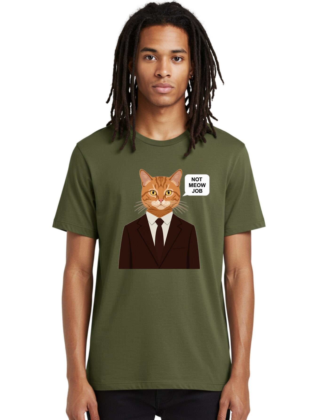 Not-Meow-Job-2 Men'S Graphic Tee, 100% Cotton, Comfortable Casual Summer Wear, Machine Washable, Vintage Camera, Old Camera, Antique Camera, Black Camera, Classic Photography, Photography Equipment, Nostalgic Device, Film Camera, Camera Art Bam987 18