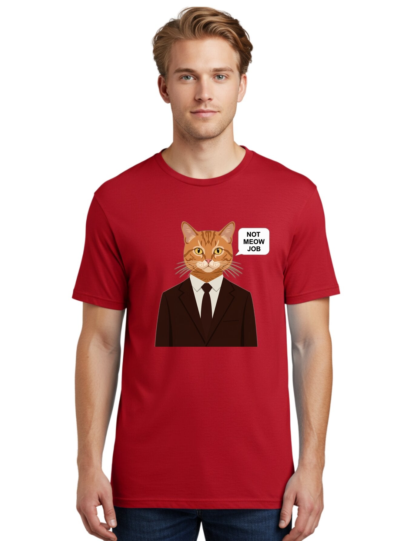 Not-Meow-Job-2 Men'S Graphic Tee, 100% Cotton, Comfortable Casual Summer Wear, Machine Washable, Vintage Camera, Old Camera, Antique Camera, Black Camera, Classic Photography, Photography Equipment, Nostalgic Device, Film Camera, Camera Art Bam987 28