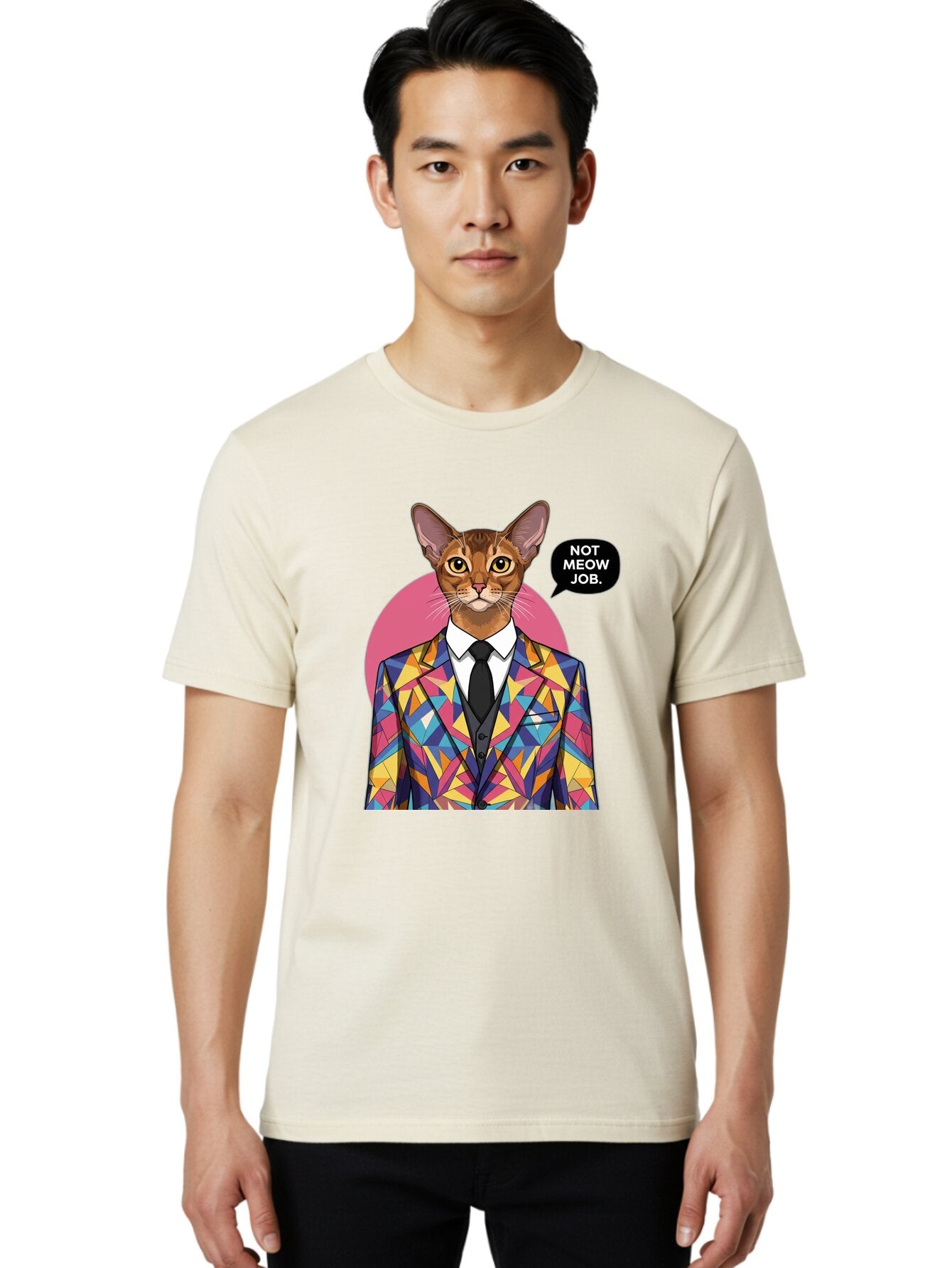 Not-Meow-Job-4 Men'S Graphic Tee, 100% Cotton, Comfortable Casual Summer Wear, Machine Washable, Vintage Camera, Old Camera, Antique Camera, Black Camera, Classic Photography, Photography Equipment, Nostalgic Device, Film Camera, Camera Art Bam989 20