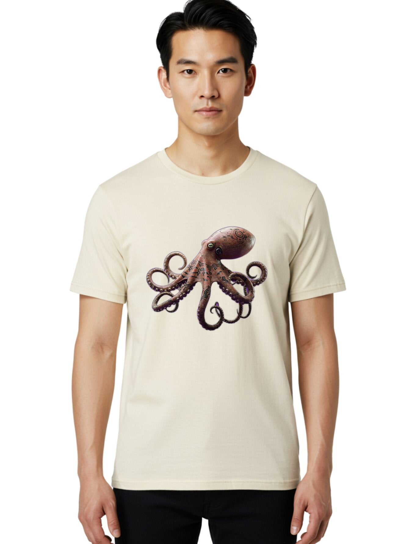 Octopus-1 Men'S Graphic Tee, 100% Cotton, Comfortable Casual Summer Wear, Machine Washable, Vintage Camera, Old Camera, Antique Camera, Black Camera, Classic Photography, Photography Equipment, Nostalgic Device, Film Camera, Camera Art Bam992 21