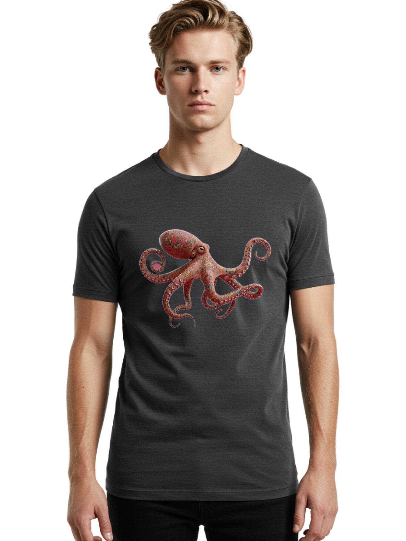 Octopus-2 Men'S Graphic Tee, 100% Cotton, Comfortable Casual Summer Wear, Machine Washable, Vintage Camera, Old Camera, Antique Camera, Black Camera, Classic Photography, Photography Equipment, Nostalgic Device, Film Camera, Camera Art Bam993 29