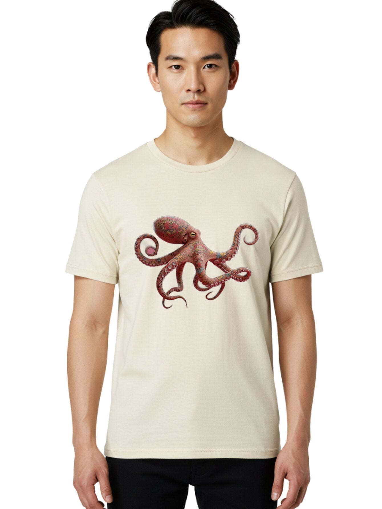 Octopus-2 Men'S Graphic Tee, 100% Cotton, Comfortable Casual Summer Wear, Machine Washable, Vintage Camera, Old Camera, Antique Camera, Black Camera, Classic Photography, Photography Equipment, Nostalgic Device, Film Camera, Camera Art Bam993 20