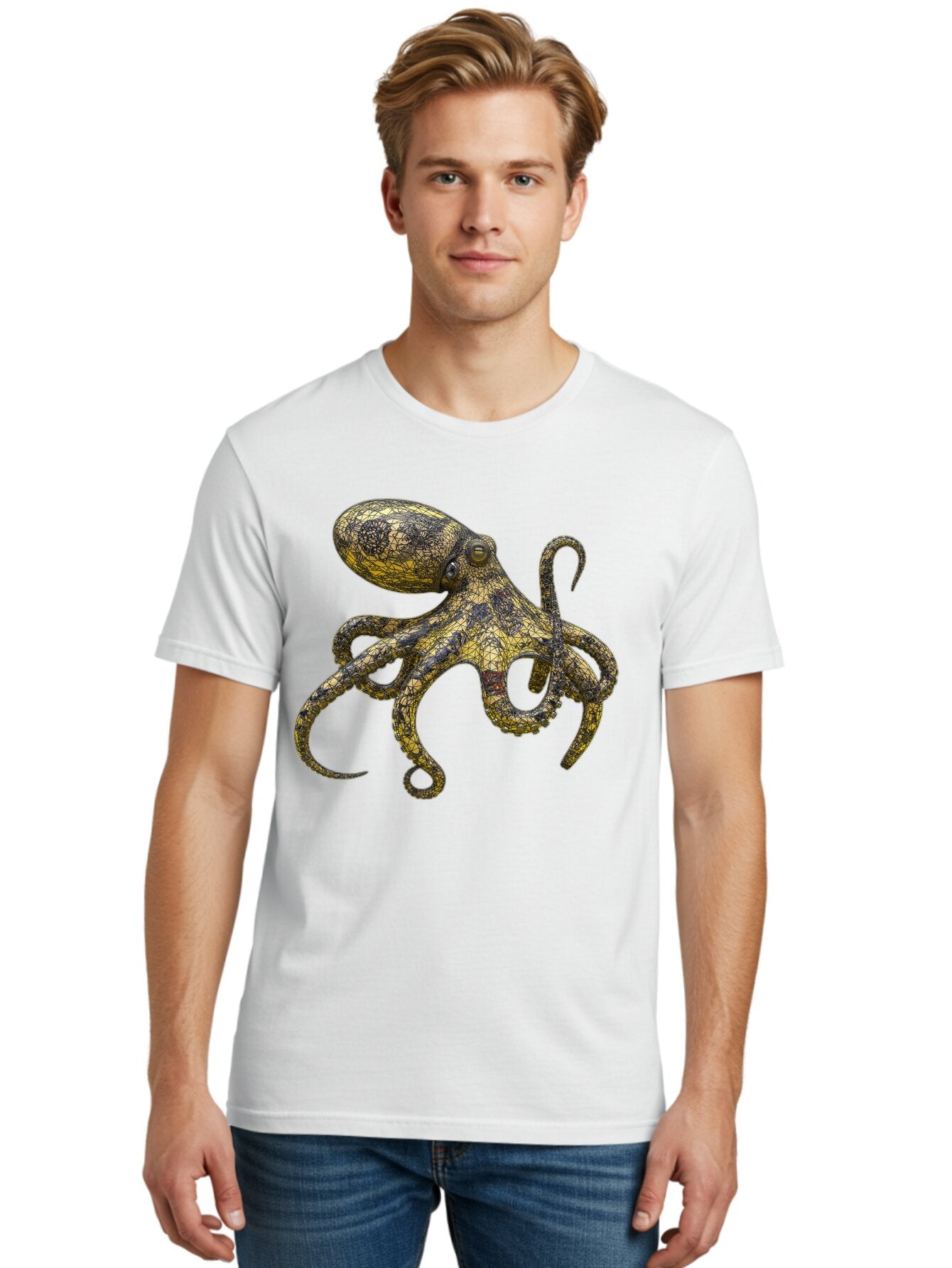 Octopus-3 Men'S Graphic Tee, 100% Cotton, Comfortable Casual Summer Wear, Machine Washable, Vintage Camera, Old Camera, Antique Camera, Black Camera, Classic Photography, Photography Equipment, Nostalgic Device, Film Camera, Camera Art Bam994 24