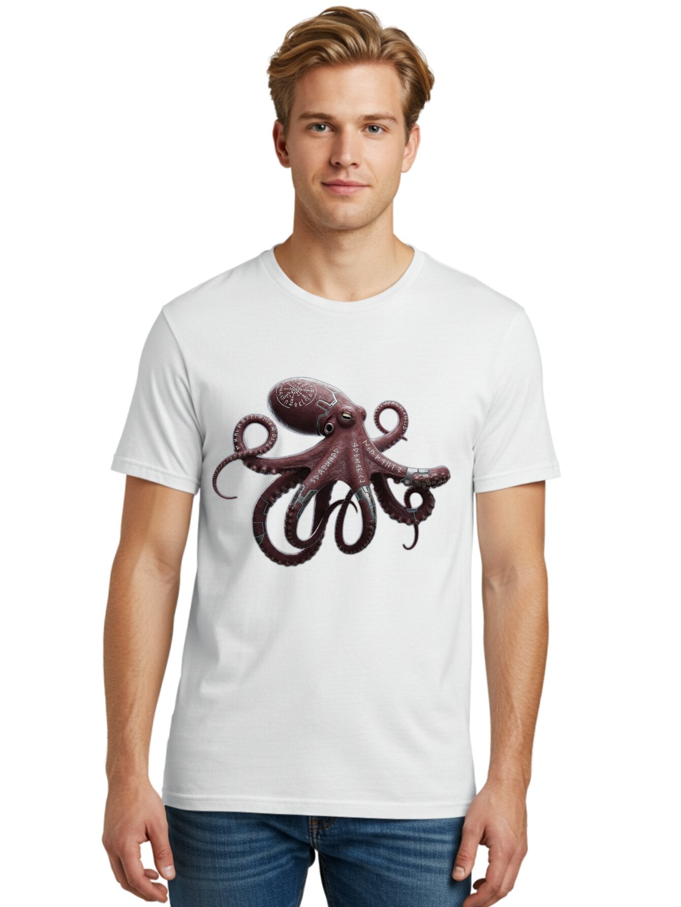Octopus-4 Men'S Graphic Tee, 100% Cotton, Comfortable Casual Summer Wear, Machine Washable, Vintage Camera, Old Camera, Antique Camera, Black Camera, Classic Photography, Photography Equipment, Nostalgic Device, Film Camera, Camera Art Bam995 24