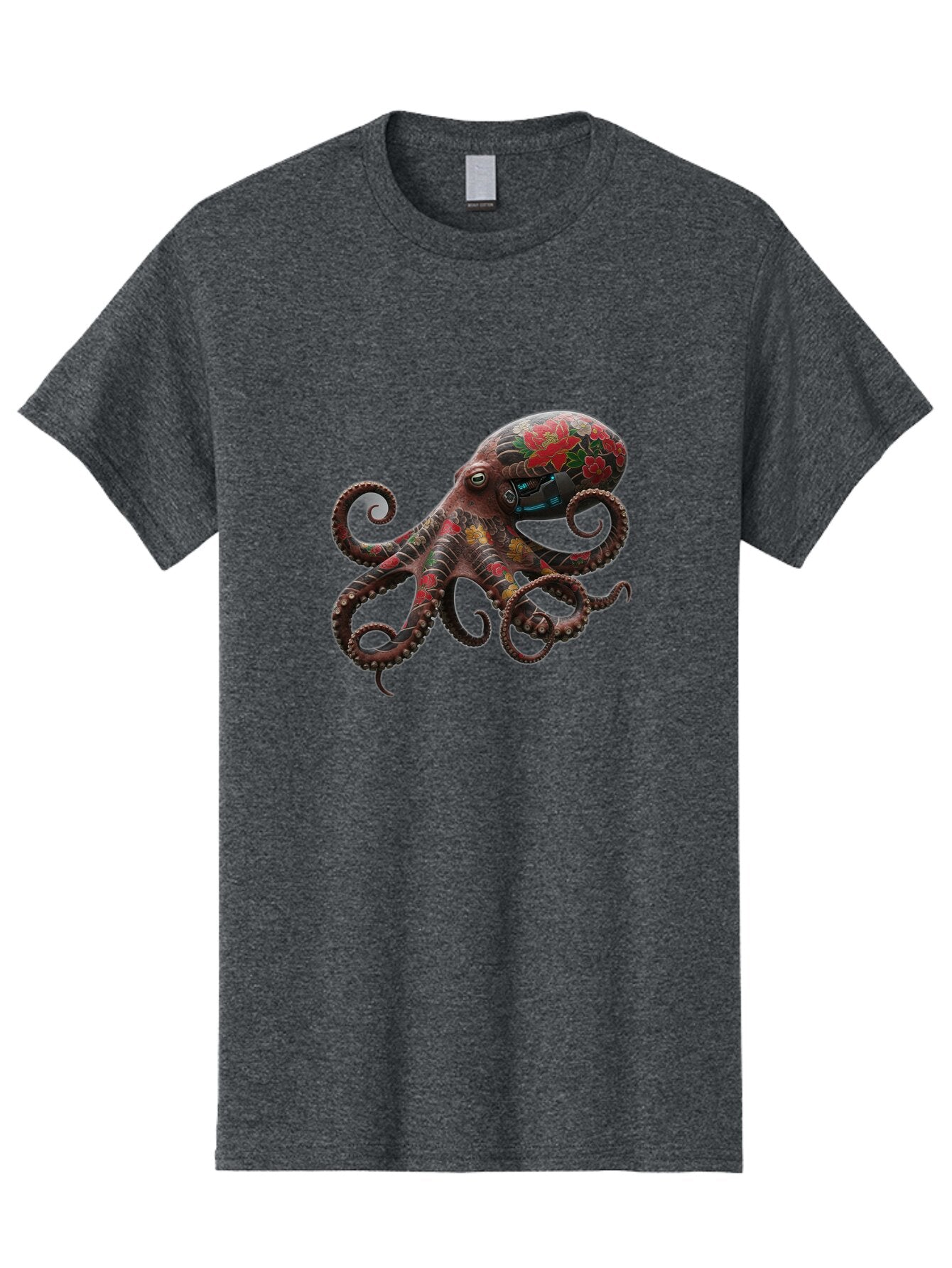 Octopus-With-Floral-Pattern Men'S Graphic Tee, 100% Cotton, Comfortable Casual Summer Wear, Machine Washable, Vintage Camera, Old Camera, Antique Camera, Black Camera, Classic Photography, Photography Equipment, Nostalgic Device, Film Camera, Bam996 11