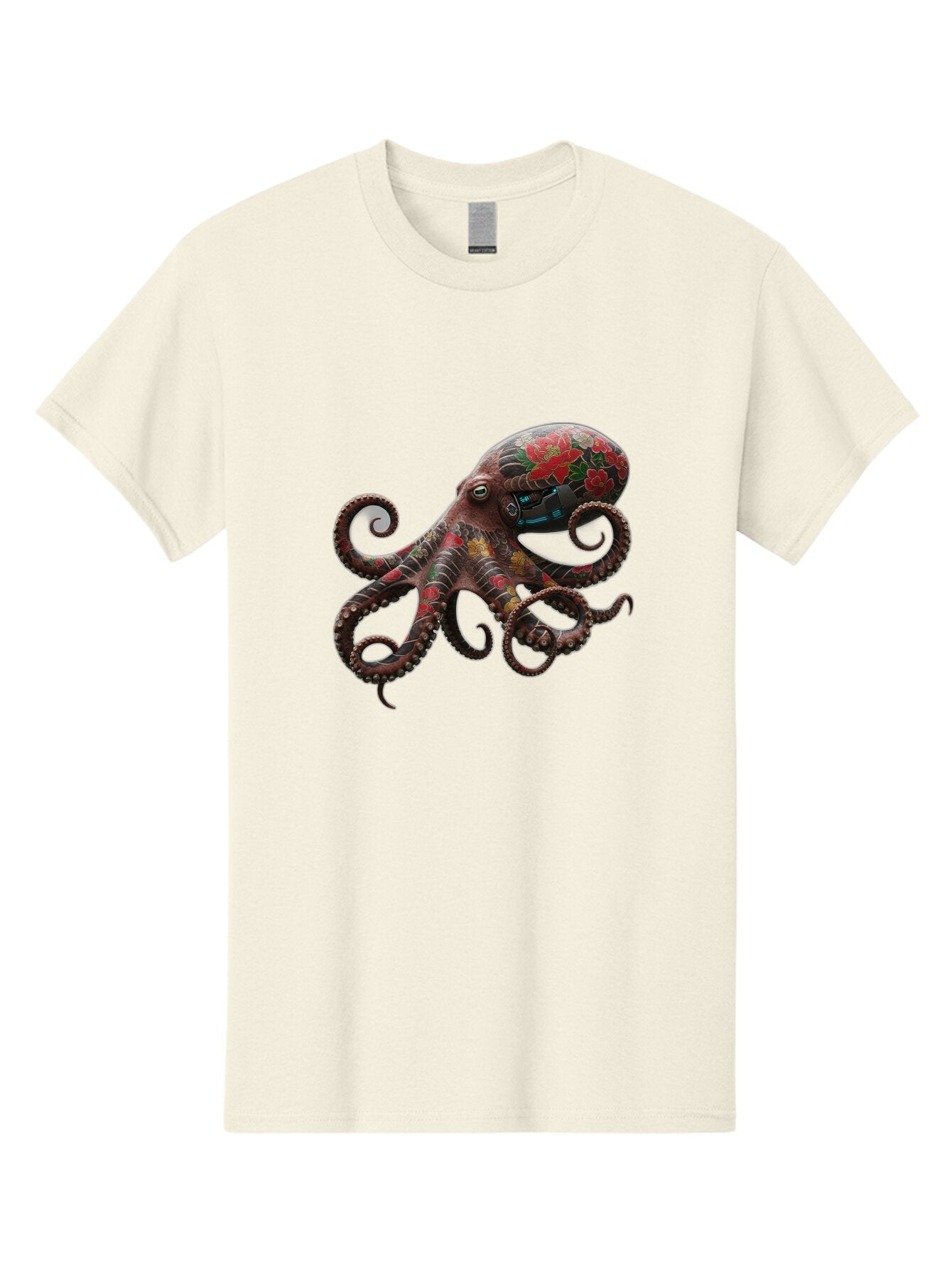 Octopus-With-Floral-Pattern Men'S Graphic Tee, 100% Cotton, Comfortable Casual Summer Wear, Machine Washable, Vintage Camera, Old Camera, Antique Camera, Black Camera, Classic Photography, Photography Equipment, Nostalgic Device, Film Camera, Bam996 14