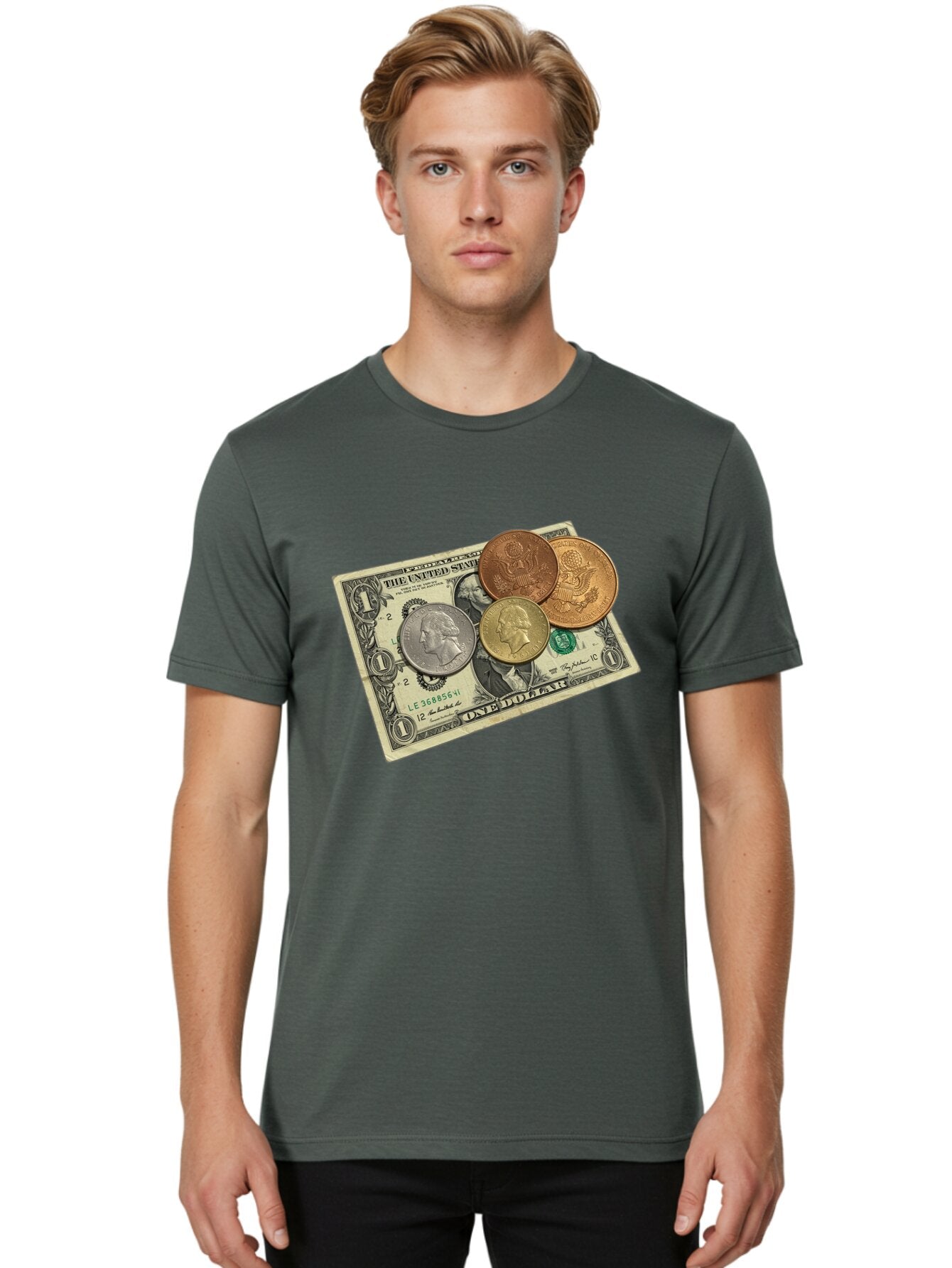 One-Dollar Men'S Graphic Tee, 100% Cotton, Comfortable Casual Summer Wear, Machine Washable, Vintage Camera, Old Camera, Antique Camera, Black Camera, Classic Photography, Photography Equipment, Nostalgic Device, Film Camera, Camera Art Ban000 20