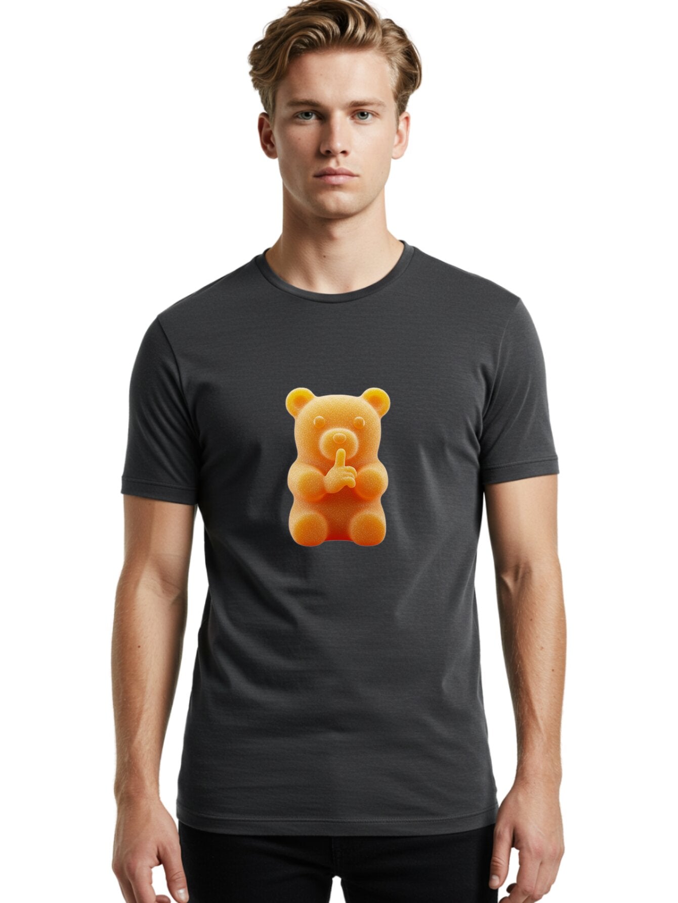 Orange-Gummy-Bear Men'S Graphic Tee, 100% Cotton, Comfortable Casual Summer Wear, Machine Washable, Vintage Camera, Old Camera, Antique Camera, Black Camera, Classic Photography, Photography Equipment, Nostalgic Device, Film Camera, Camera Art Ban001 18