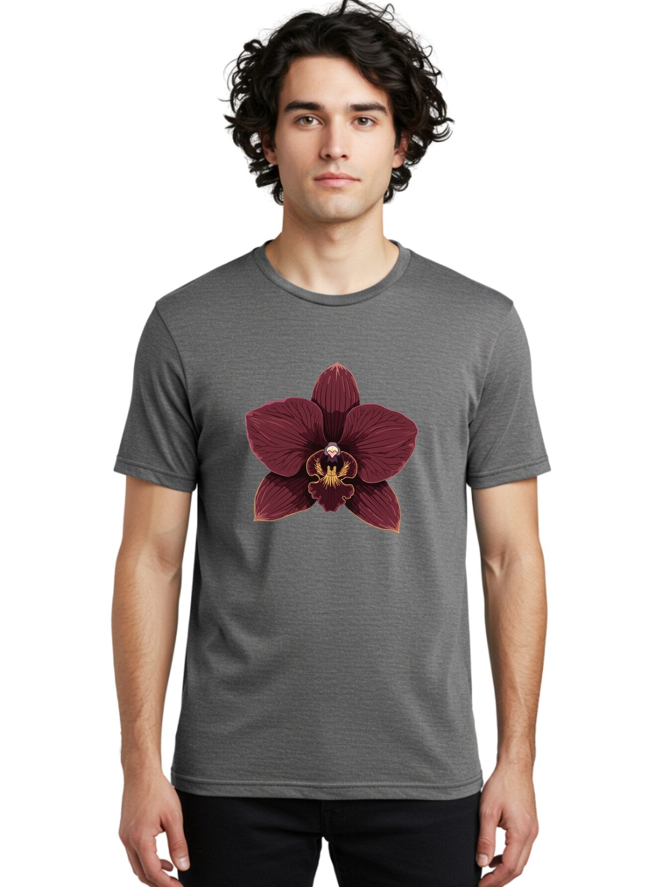 Orchid-Flower Men'S Graphic Tee, 100% Cotton, Comfortable Casual Summer Wear, Machine Washable, Vintage Camera, Old Camera, Antique Camera, Black Camera, Classic Photography, Photography Equipment, Nostalgic Device, Film Camera, Camera Art Ban005 29