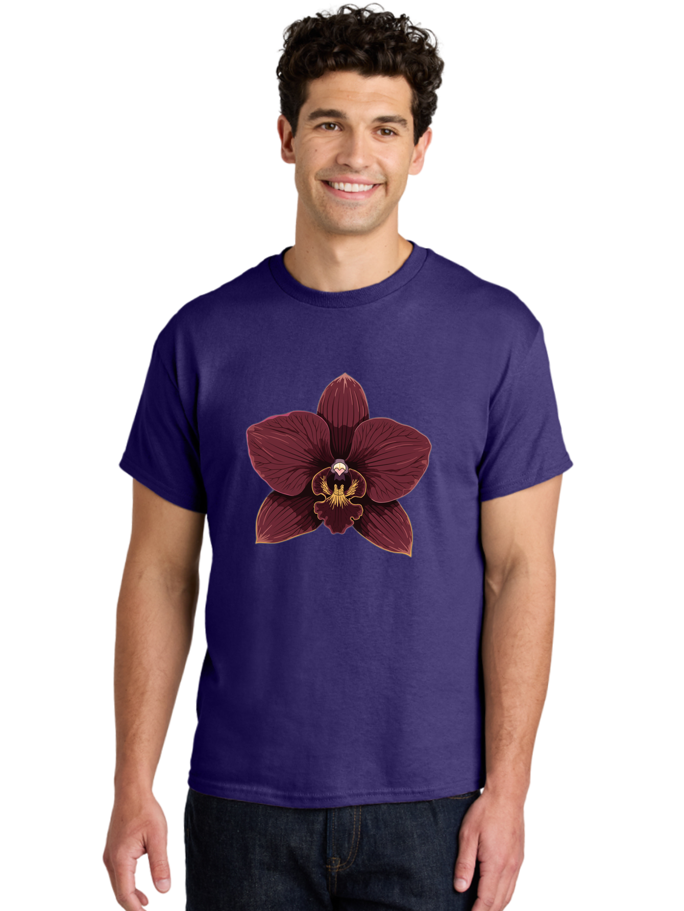 Orchid-Flower Men'S Graphic Tee, 100% Cotton, Comfortable Casual Summer Wear, Machine Washable, Vintage Camera, Old Camera, Antique Camera, Black Camera, Classic Photography, Photography Equipment, Nostalgic Device, Film Camera, Camera Art Ban005 19