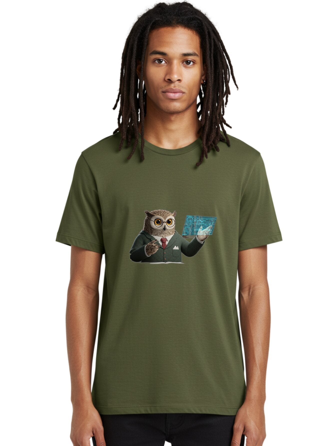 Owl-In-Suit-Holding-Tablet Men'S Graphic Tee, 100% Cotton, Comfortable Casual Summer Wear, Machine Washable, Vintage Camera, Old Camera, Antique Camera, Black Camera, Classic Photography, Photography Equipment, Nostalgic Device, Film Camera, Ban016 26