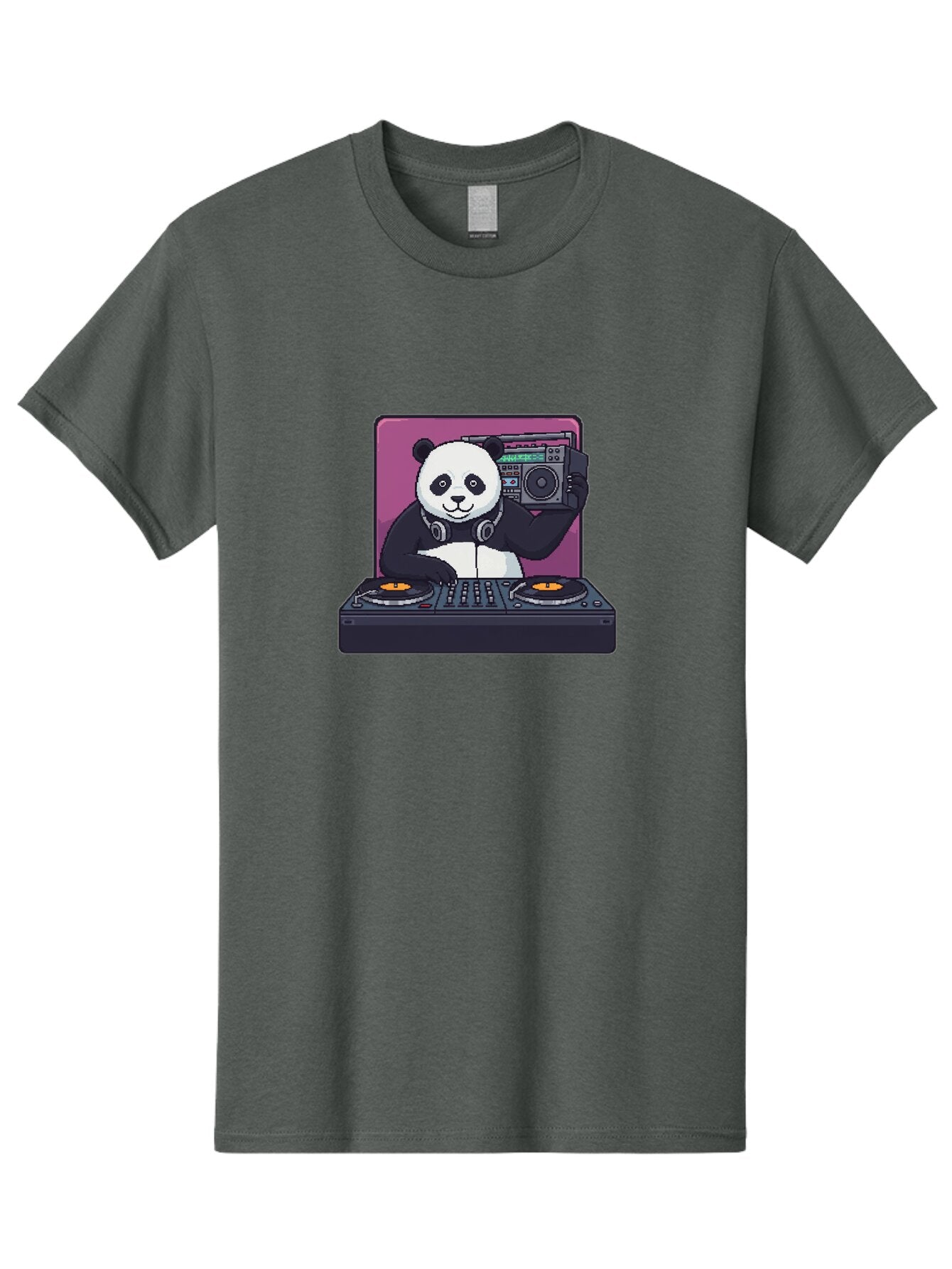 Panda-Dj-1 Men'S Graphic Tee, 100% Cotton, Comfortable Casual Summer Wear, Machine Washable, Vintage Camera, Old Camera, Antique Camera, Black Camera, Classic Photography, Photography Equipment, Nostalgic Device, Film Camera, Camera Art Ban036