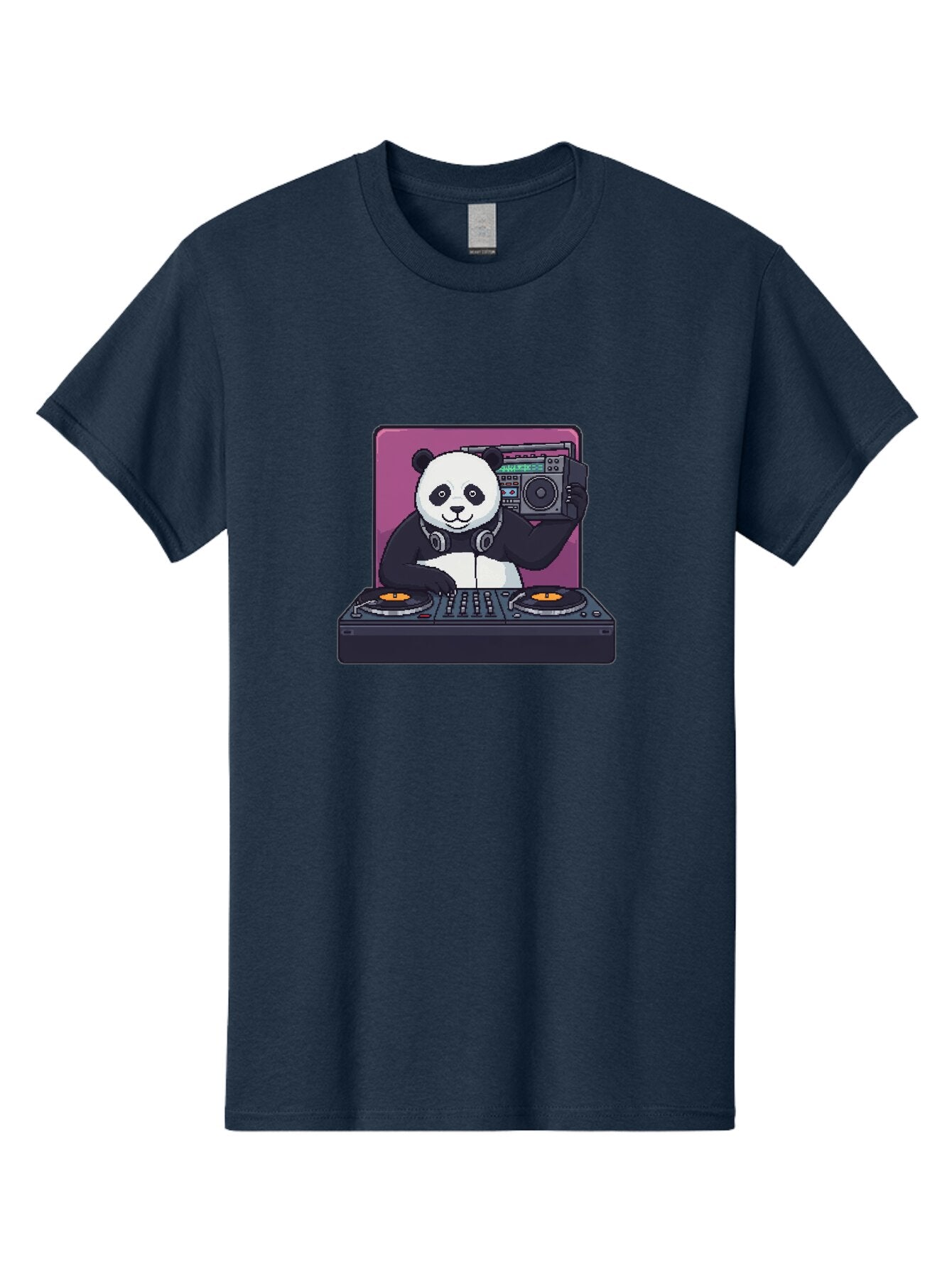 Panda-Dj-1 Men'S Graphic Tee, 100% Cotton, Comfortable Casual Summer Wear, Machine Washable, Vintage Camera, Old Camera, Antique Camera, Black Camera, Classic Photography, Photography Equipment, Nostalgic Device, Film Camera, Camera Art Ban036
