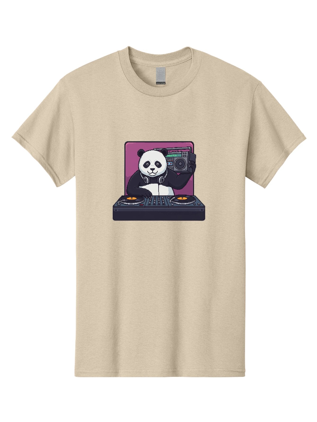 Panda-Dj-1 Men'S Graphic Tee, 100% Cotton, Comfortable Casual Summer Wear, Machine Washable, Vintage Camera, Old Camera, Antique Camera, Black Camera, Classic Photography, Photography Equipment, Nostalgic Device, Film Camera, Camera Art Ban036 15