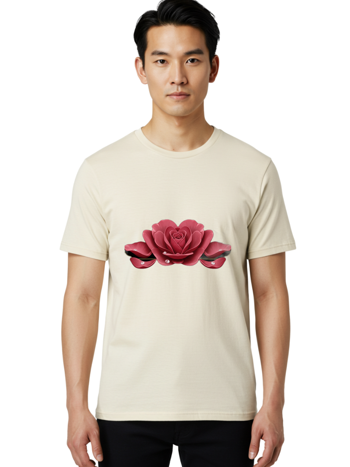 Paper-Flower-With-Pearls Men'S Graphic Tee, 100% Cotton, Comfortable Casual Summer Wear, Machine Washable, Vintage Camera, Old Camera, Antique Camera, Black Camera, Classic Photography, Photography Equipment, Nostalgic Device, Film Camera, Ban047 25
