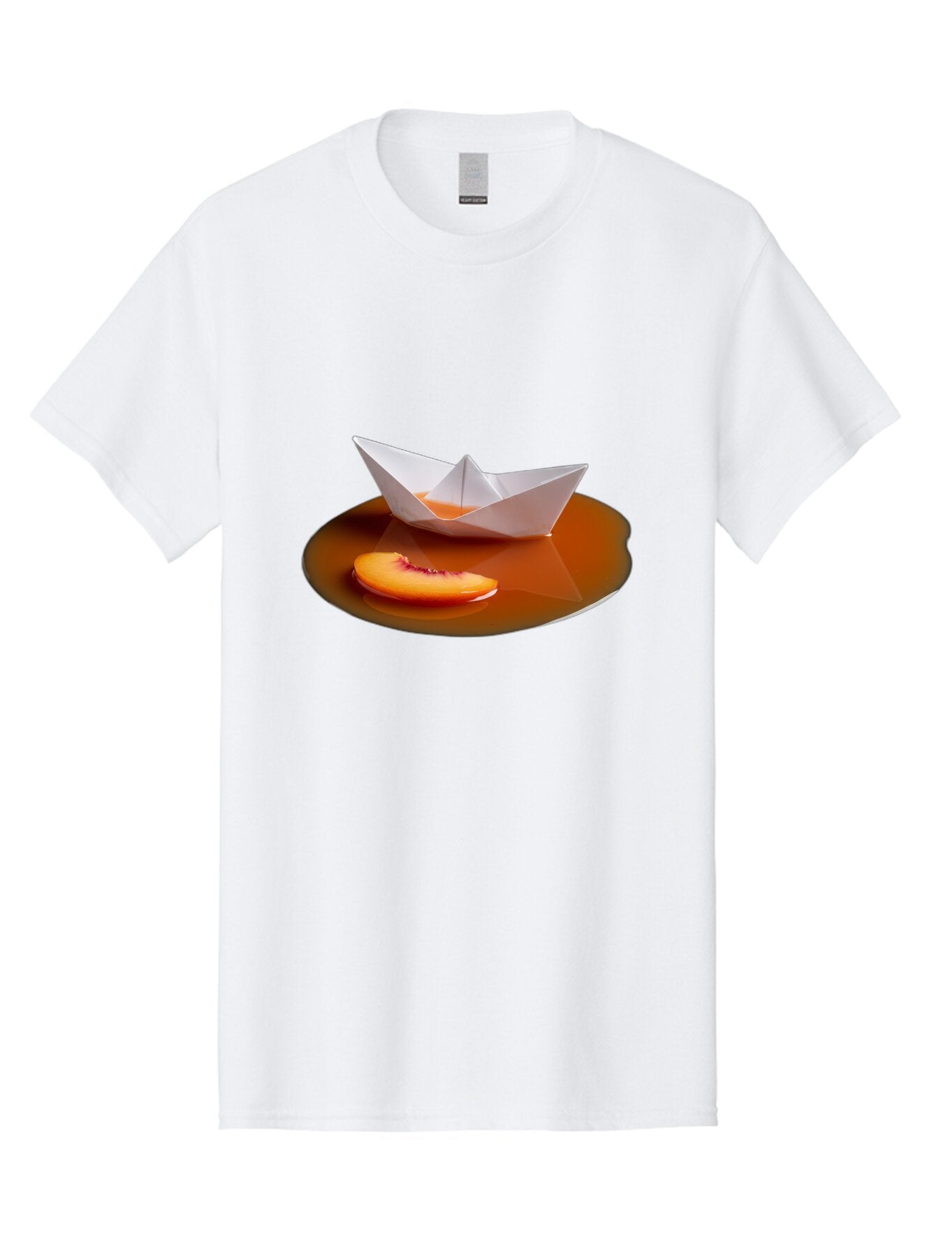 Peach-Slice-And-Paper-Boat Men'S Graphic Tee, 100% Cotton, Comfortable Casual Summer Wear, Machine Washable, Vintage Camera, Old Camera, Antique Camera, Black Camera, Classic Photography, Photography Equipment, Nostalgic Device, Film Camera, Ban058 3