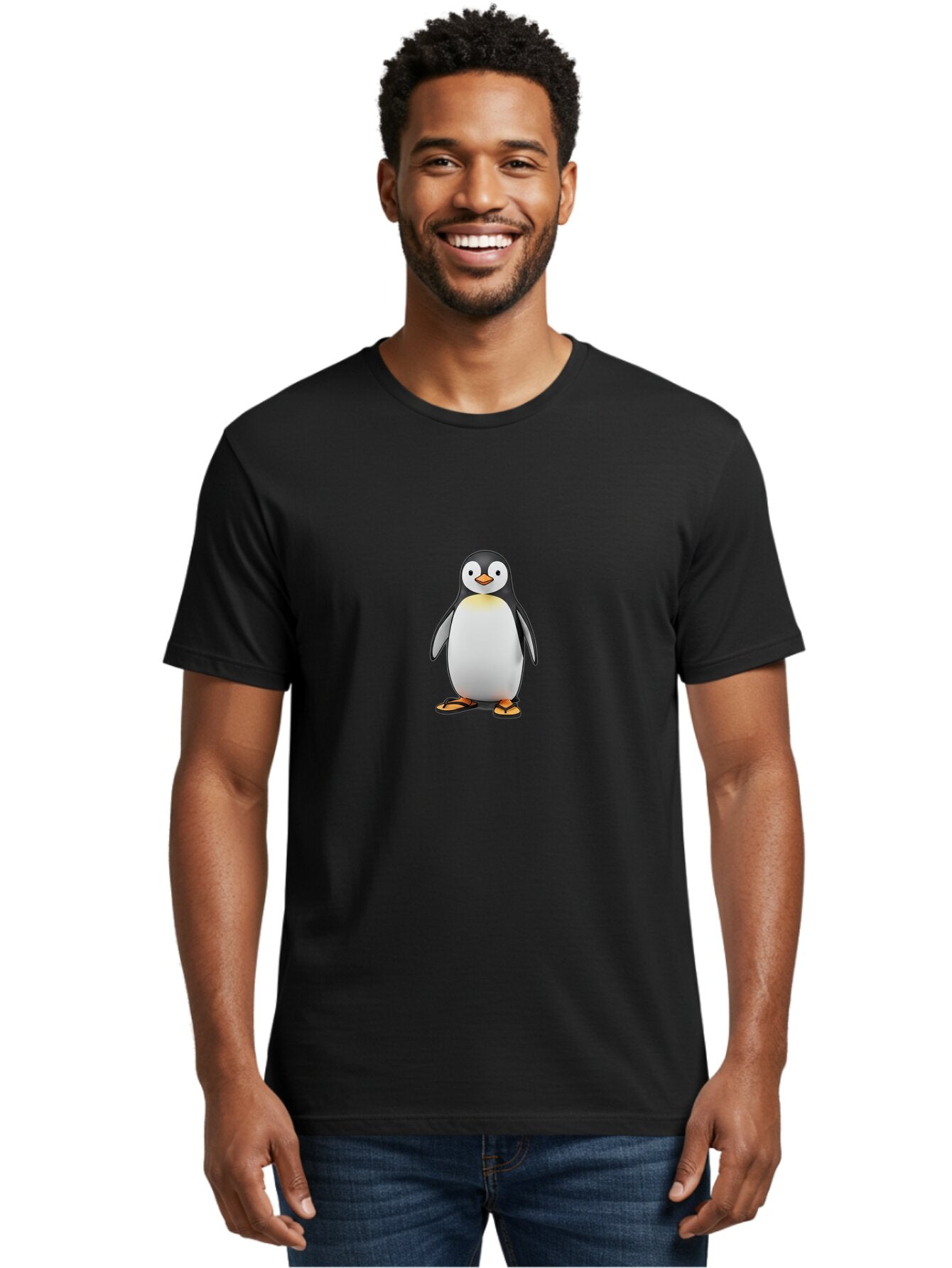 Penguin-1 Men'S Graphic Tee, 100% Cotton, Comfortable Casual Summer Wear, Machine Washable, Vintage Camera, Old Camera, Antique Camera, Black Camera, Classic Photography, Photography Equipment, Nostalgic Device, Film Camera, Camera Art Ban061 22