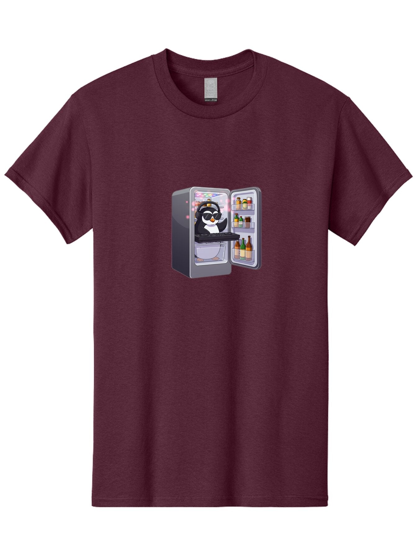 Penguin-Dj-1 Men'S Graphic Tee, 100% Cotton, Comfortable Casual Summer Wear, Machine Washable, Vintage Camera, Old Camera, Antique Camera, Black Camera, Classic Photography, Photography Equipment, Nostalgic Device, Film Camera, Camera Art Ban066 3