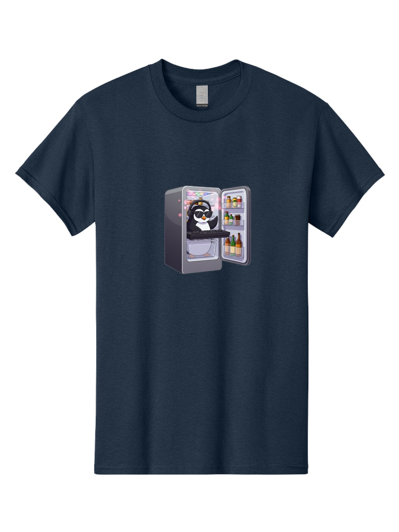 Penguin-Dj-1 Men'S Graphic Tee, 100% Cotton, Comfortable Casual Summer Wear, Machine Washable, Vintage Camera, Old Camera, Antique Camera, Black Camera, Classic Photography, Photography Equipment, Nostalgic Device, Film Camera, Camera Art Ban066 6