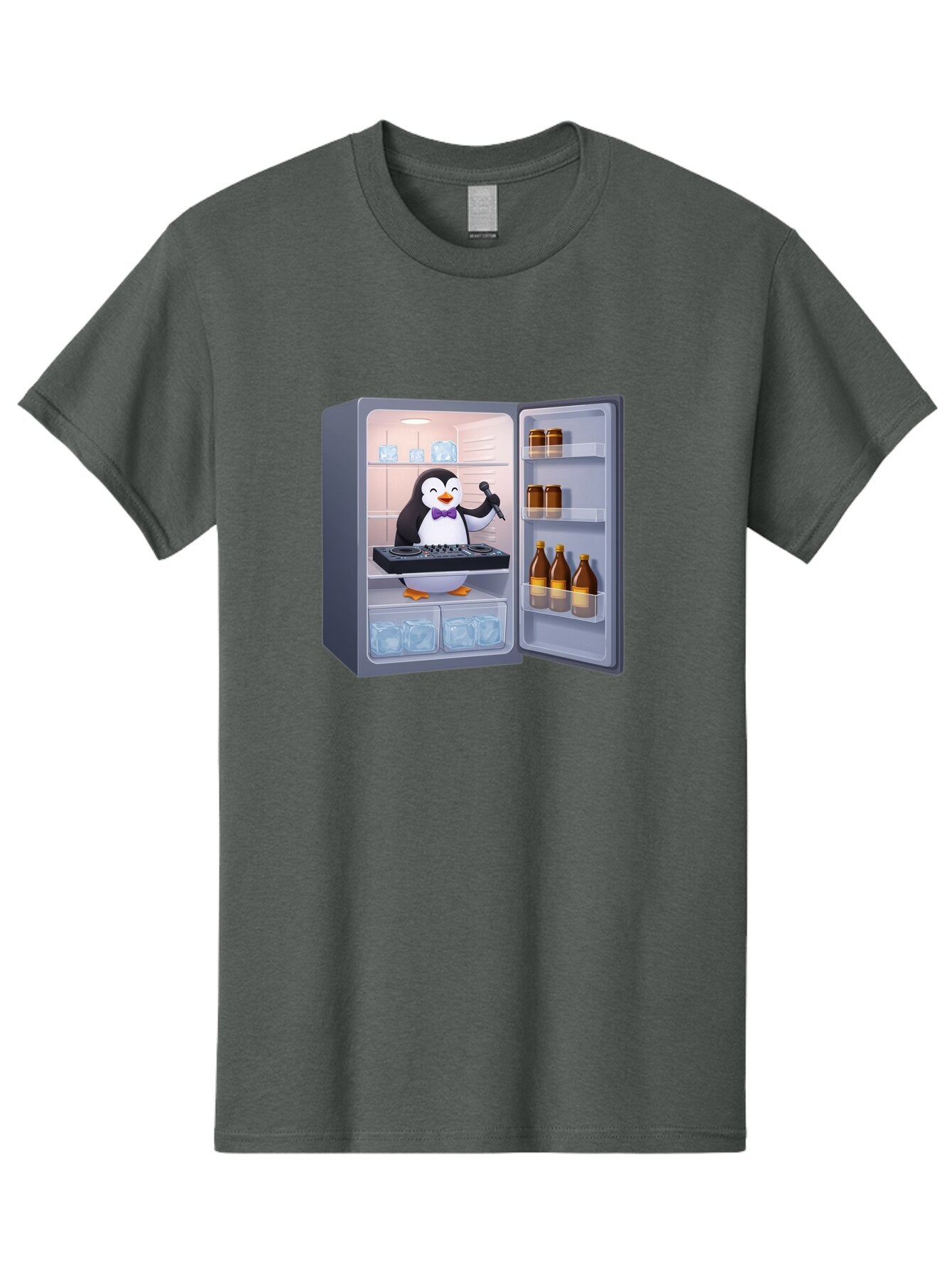 Penguin-Dj-2 Men'S Graphic Tee, 100% Cotton, Comfortable Casual Summer Wear, Machine Washable, Vintage Camera, Old Camera, Antique Camera, Black Camera, Classic Photography, Photography Equipment, Nostalgic Device, Film Camera, Camera Art Ban067 6