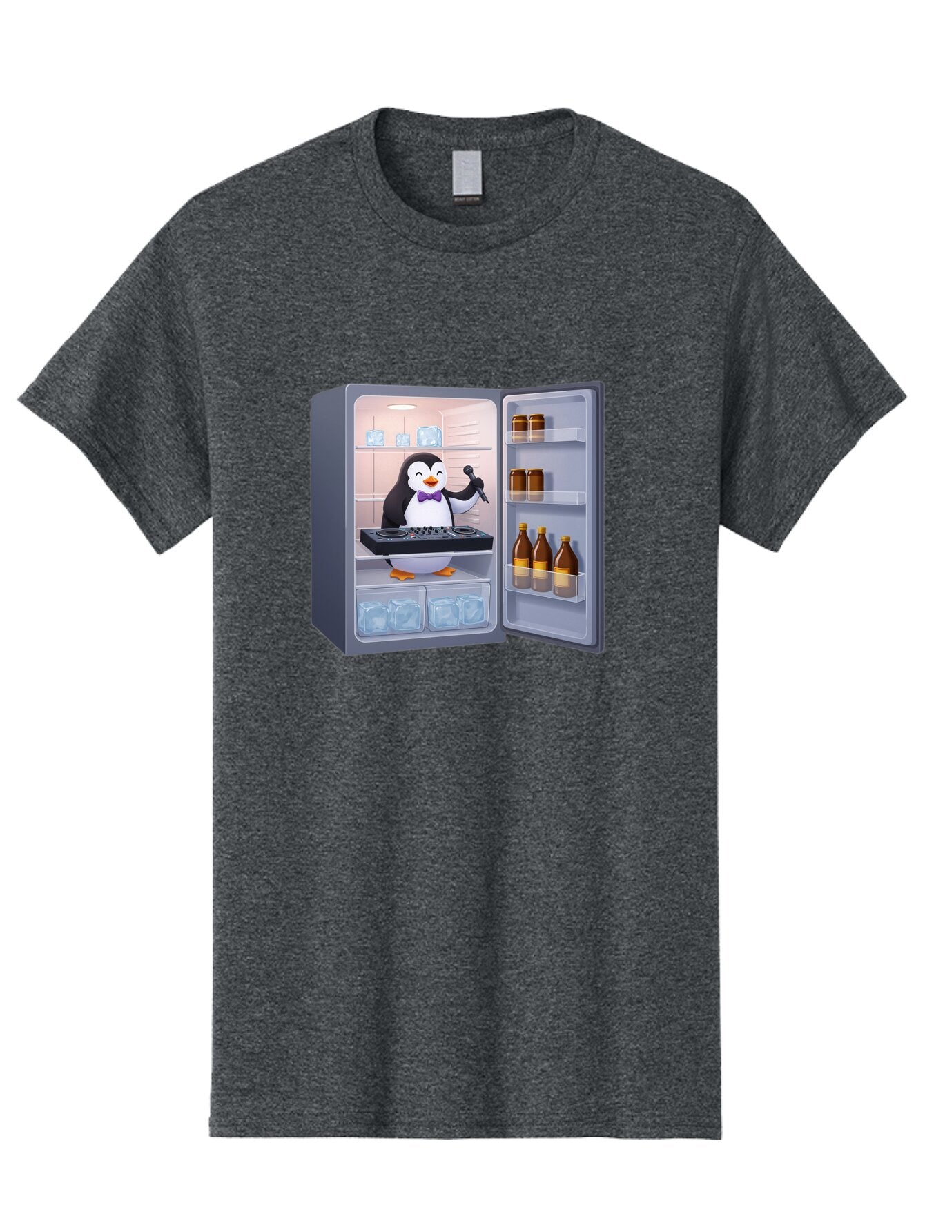 Penguin-Dj-2 Men'S Graphic Tee, 100% Cotton, Comfortable Casual Summer Wear, Machine Washable, Vintage Camera, Old Camera, Antique Camera, Black Camera, Classic Photography, Photography Equipment, Nostalgic Device, Film Camera, Camera Art Ban067 10