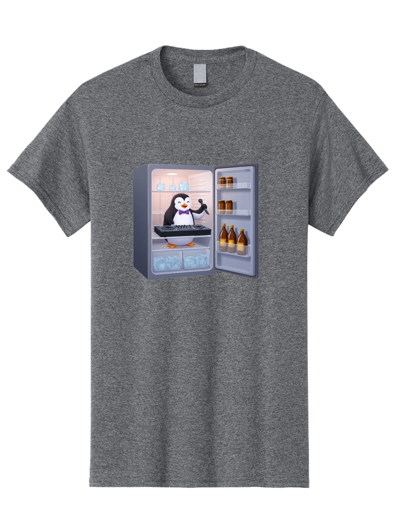 Penguin-Dj-2 Men'S Graphic Tee, 100% Cotton, Comfortable Casual Summer Wear, Machine Washable, Vintage Camera, Old Camera, Antique Camera, Black Camera, Classic Photography, Photography Equipment, Nostalgic Device, Film Camera, Camera Art Ban067 15