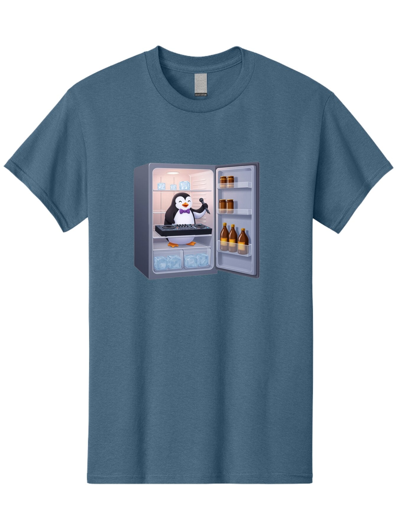 Penguin-Dj-2 Men'S Graphic Tee, 100% Cotton, Comfortable Casual Summer Wear, Machine Washable, Vintage Camera, Old Camera, Antique Camera, Black Camera, Classic Photography, Photography Equipment, Nostalgic Device, Film Camera, Camera Art Ban067 4