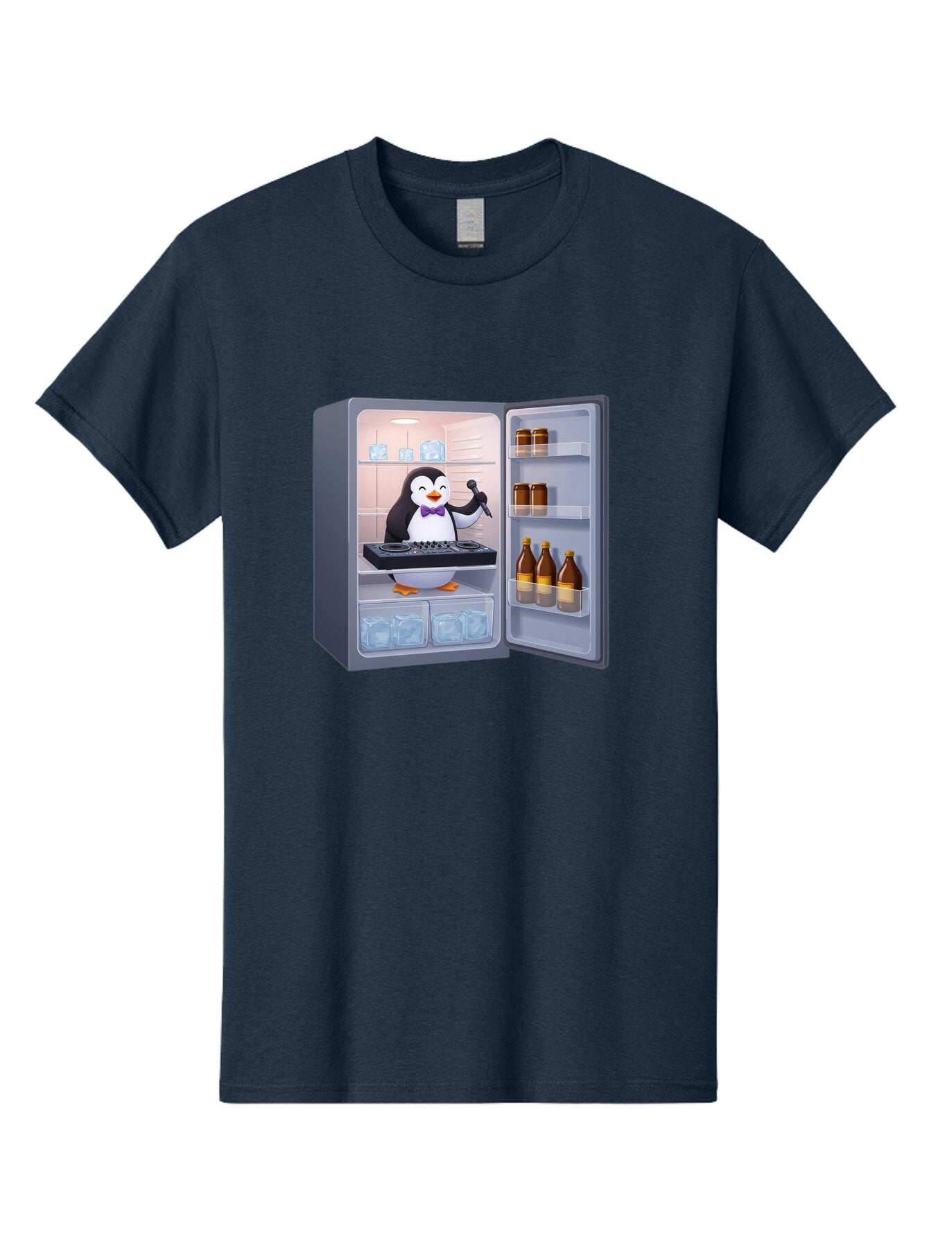 Penguin-Dj-2 Men'S Graphic Tee, 100% Cotton, Comfortable Casual Summer Wear, Machine Washable, Vintage Camera, Old Camera, Antique Camera, Black Camera, Classic Photography, Photography Equipment, Nostalgic Device, Film Camera, Camera Art Ban067 11