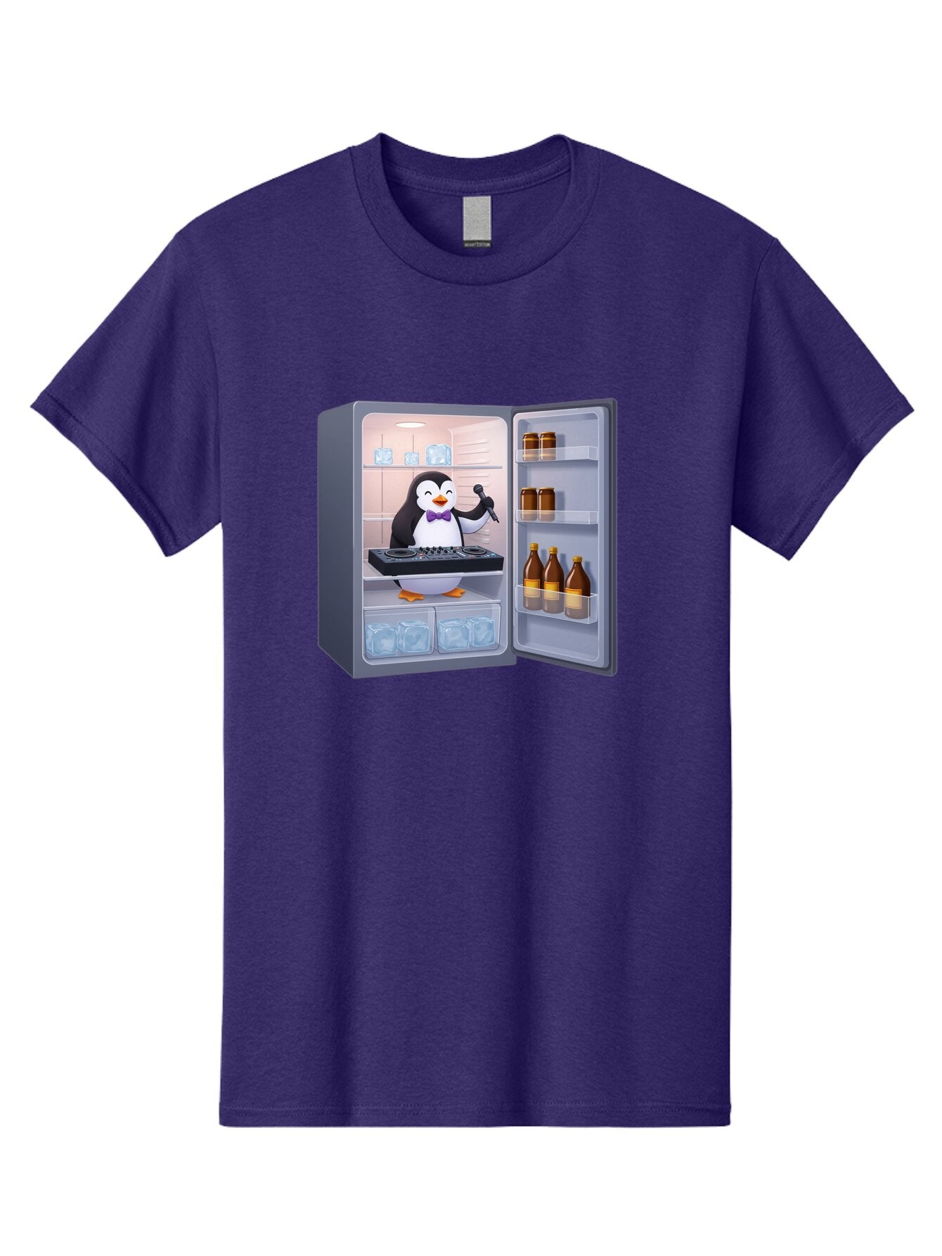 Penguin-Dj-2 Men'S Graphic Tee, 100% Cotton, Comfortable Casual Summer Wear, Machine Washable, Vintage Camera, Old Camera, Antique Camera, Black Camera, Classic Photography, Photography Equipment, Nostalgic Device, Film Camera, Camera Art Ban067 13