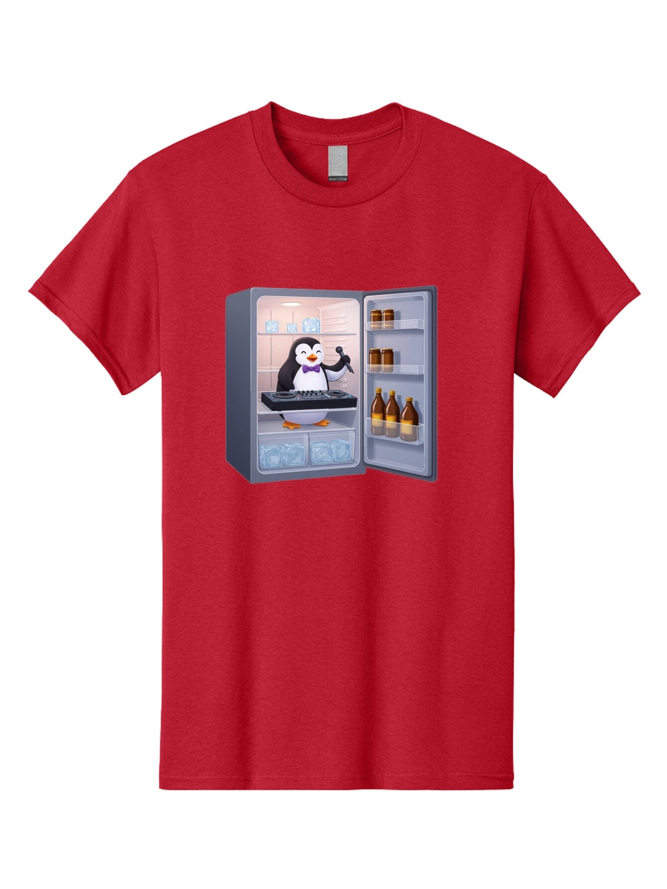 Penguin-Dj-2 Men'S Graphic Tee, 100% Cotton, Comfortable Casual Summer Wear, Machine Washable, Vintage Camera, Old Camera, Antique Camera, Black Camera, Classic Photography, Photography Equipment, Nostalgic Device, Film Camera, Camera Art Ban067 5