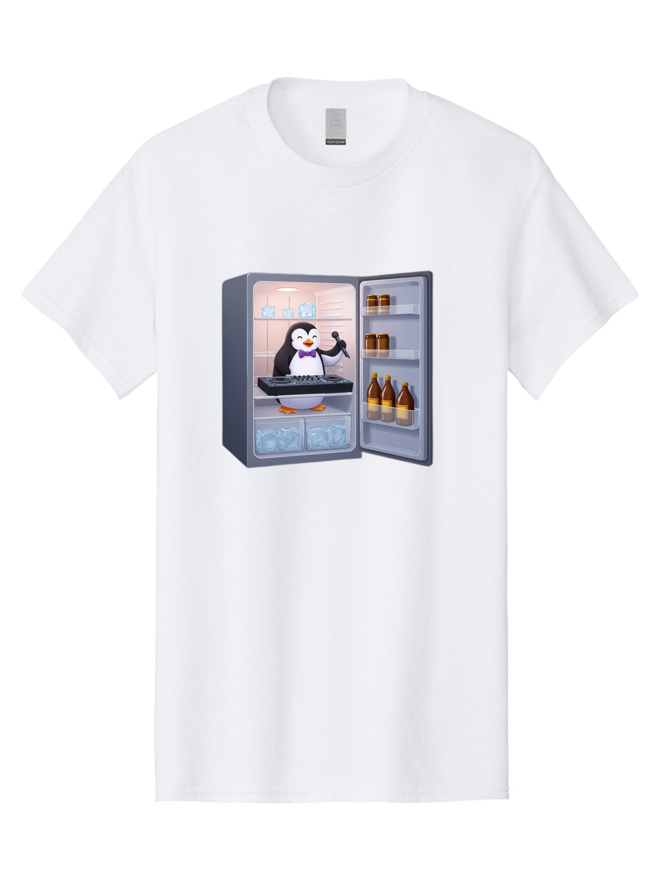 Penguin-Dj-2 Men'S Graphic Tee, 100% Cotton, Comfortable Casual Summer Wear, Machine Washable, Vintage Camera, Old Camera, Antique Camera, Black Camera, Classic Photography, Photography Equipment, Nostalgic Device, Film Camera, Camera Art Ban067 14