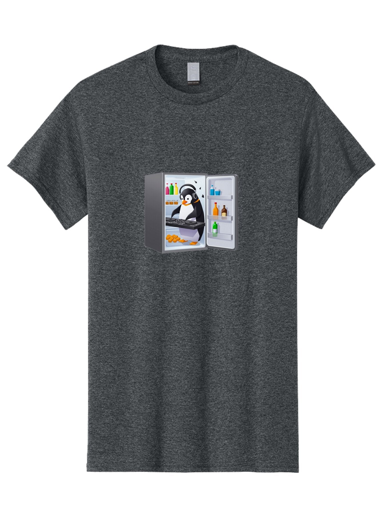 Penguin-Djing-In-Fridge Men'S Graphic Tee, 100% Cotton, Comfortable Casual Summer Wear, Machine Washable, Vintage Camera, Old Camera, Antique Camera, Black Camera, Classic Photography, Photography Equipment, Nostalgic Device, Film Camera, Ban069 9