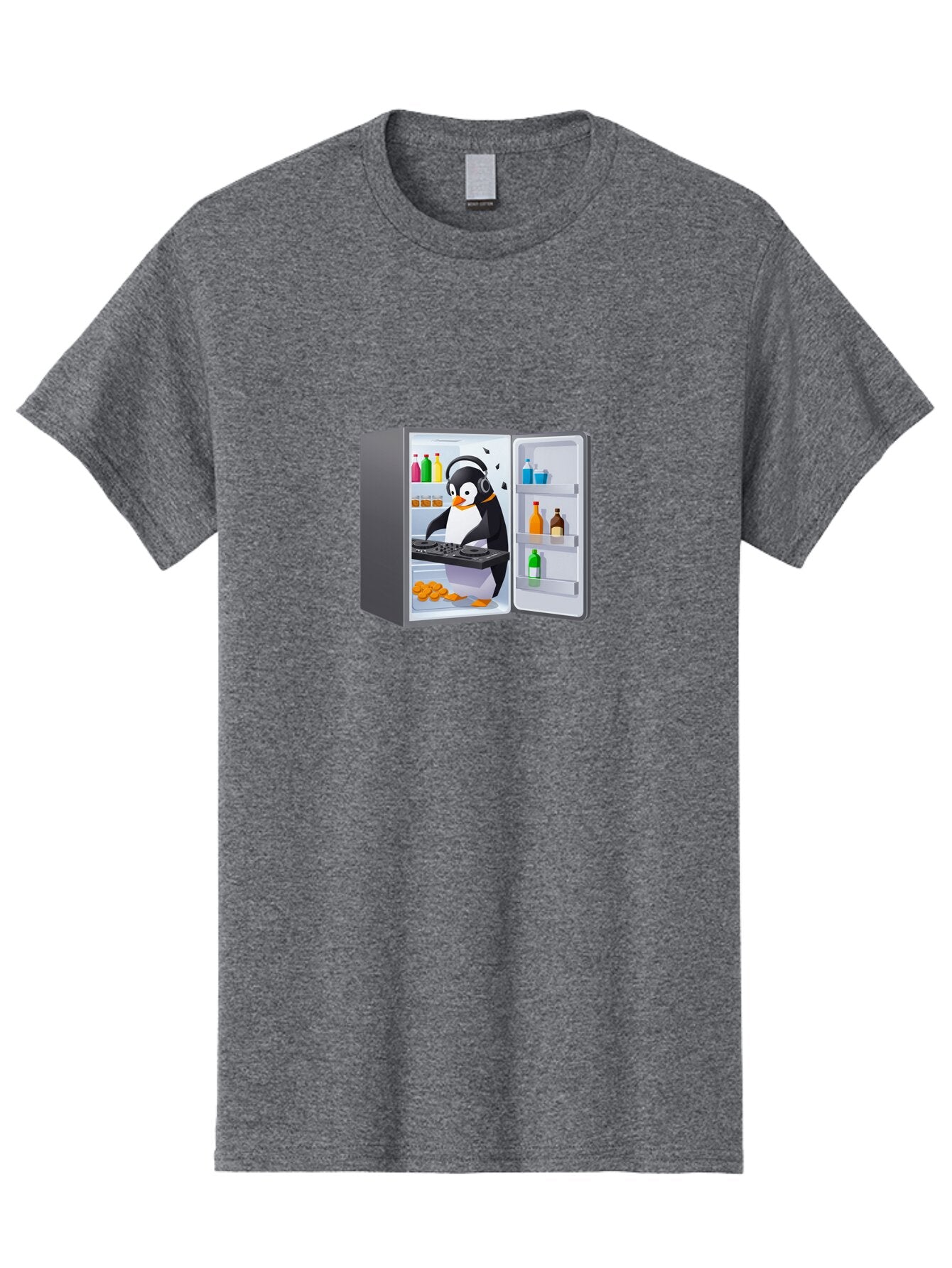 Penguin-Djing-In-Fridge Men'S Graphic Tee, 100% Cotton, Comfortable Casual Summer Wear, Machine Washable, Vintage Camera, Old Camera, Antique Camera, Black Camera, Classic Photography, Photography Equipment, Nostalgic Device, Film Camera, Ban069 8