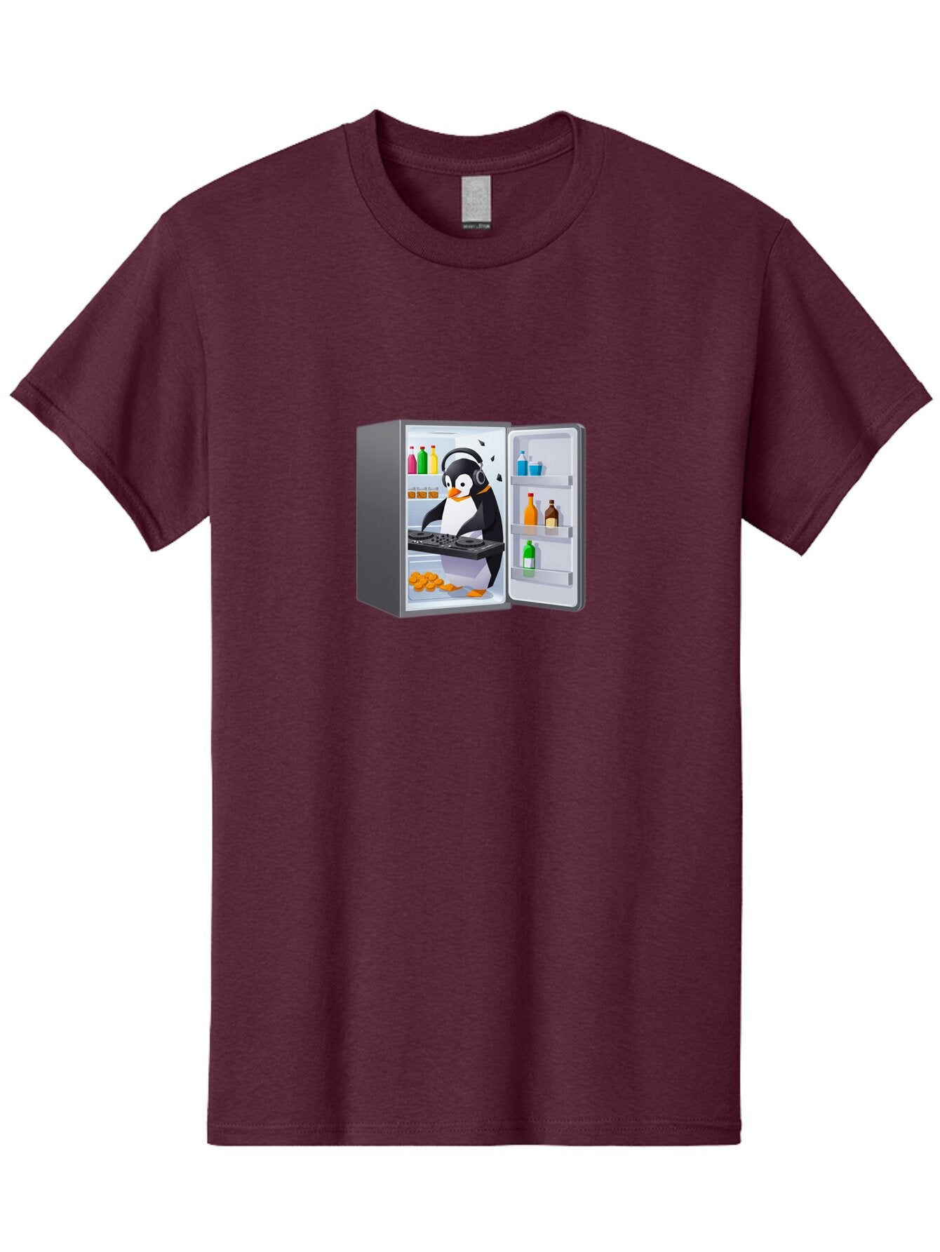 Penguin-Djing-In-Fridge Men'S Graphic Tee, 100% Cotton, Comfortable Casual Summer Wear, Machine Washable, Vintage Camera, Old Camera, Antique Camera, Black Camera, Classic Photography, Photography Equipment, Nostalgic Device, Film Camera, Ban069 11