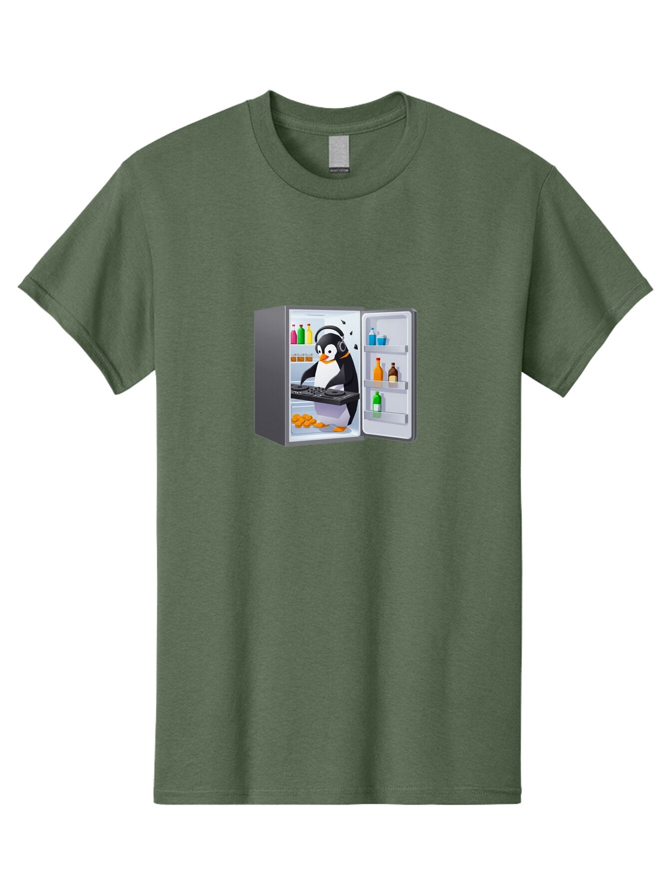 Penguin-Djing-In-Fridge Men'S Graphic Tee, 100% Cotton, Comfortable Casual Summer Wear, Machine Washable, Vintage Camera, Old Camera, Antique Camera, Black Camera, Classic Photography, Photography Equipment, Nostalgic Device, Film Camera, Ban069 7