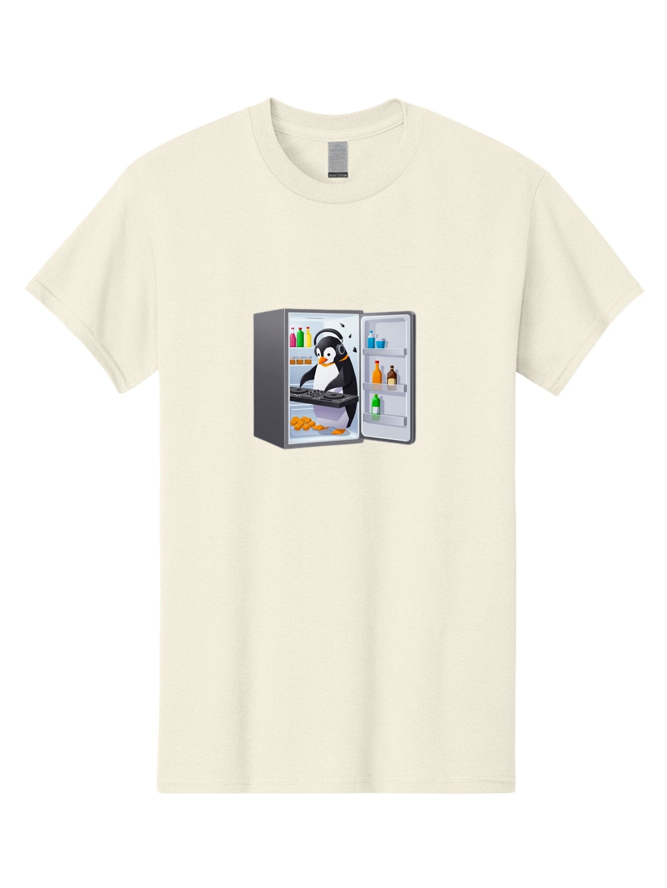 Penguin-Djing-In-Fridge Men'S Graphic Tee, 100% Cotton, Comfortable Casual Summer Wear, Machine Washable, Vintage Camera, Old Camera, Antique Camera, Black Camera, Classic Photography, Photography Equipment, Nostalgic Device, Film Camera, Ban069 6