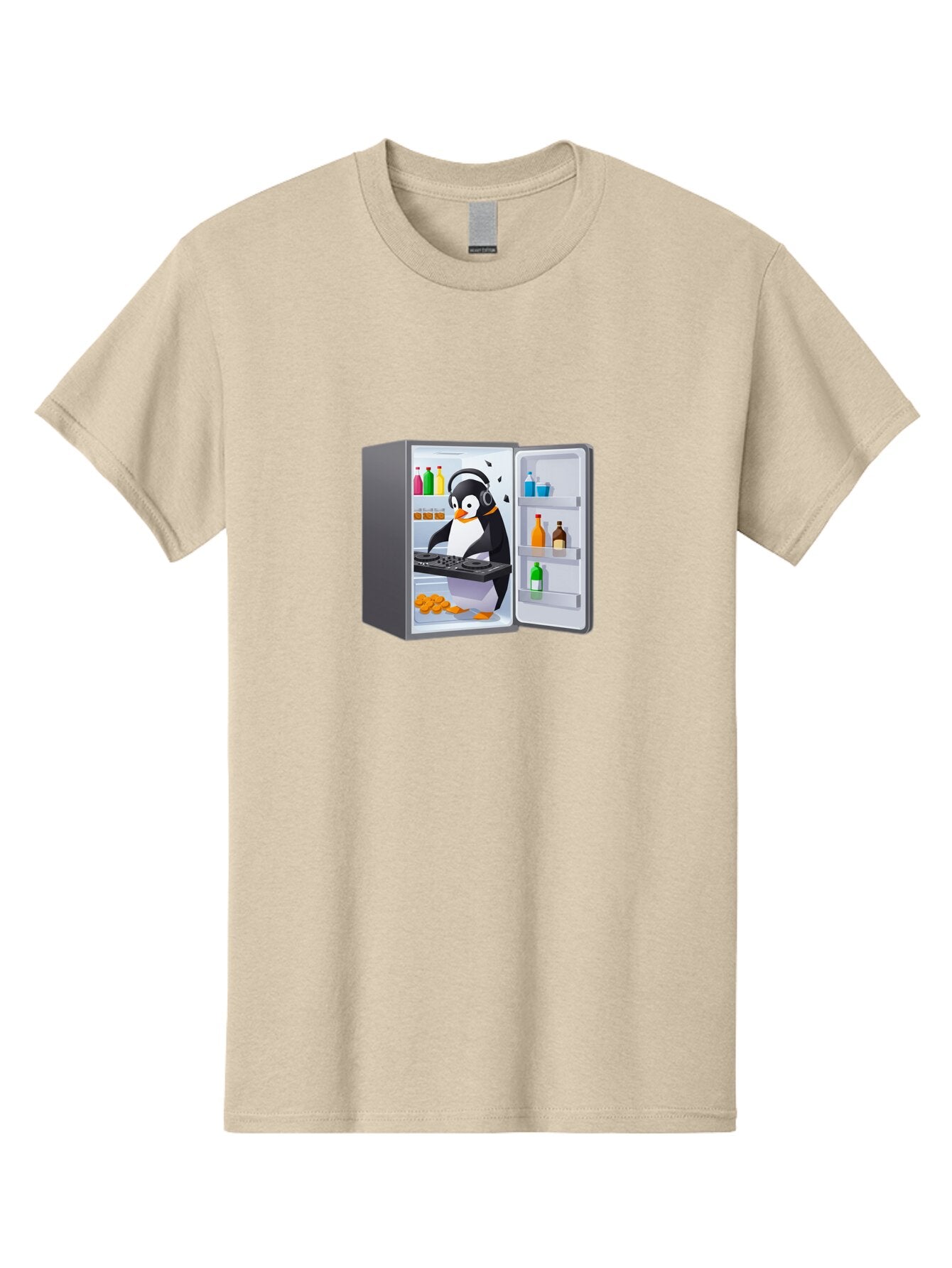 Penguin-Djing-In-Fridge Men'S Graphic Tee, 100% Cotton, Comfortable Casual Summer Wear, Machine Washable, Vintage Camera, Old Camera, Antique Camera, Black Camera, Classic Photography, Photography Equipment, Nostalgic Device, Film Camera, Ban069 14